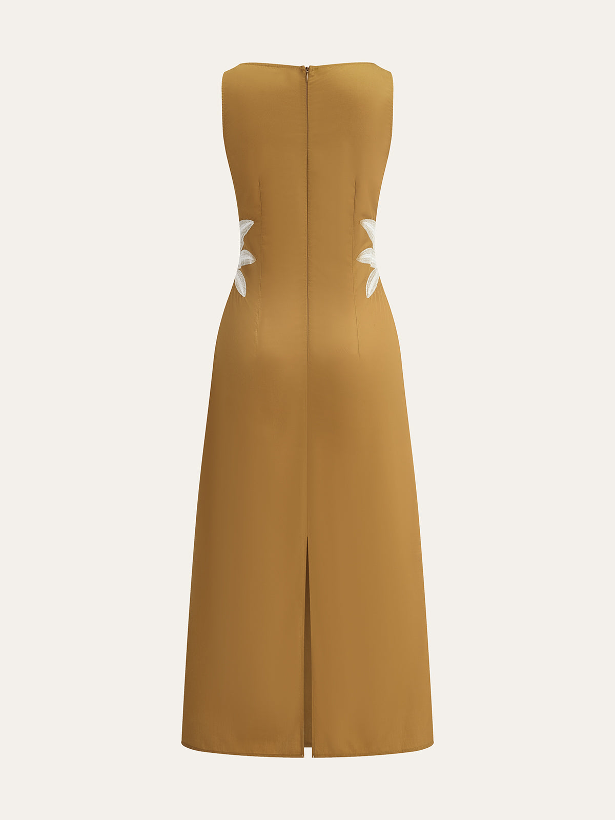 Embroidered Sleeveless Dress-Massicos