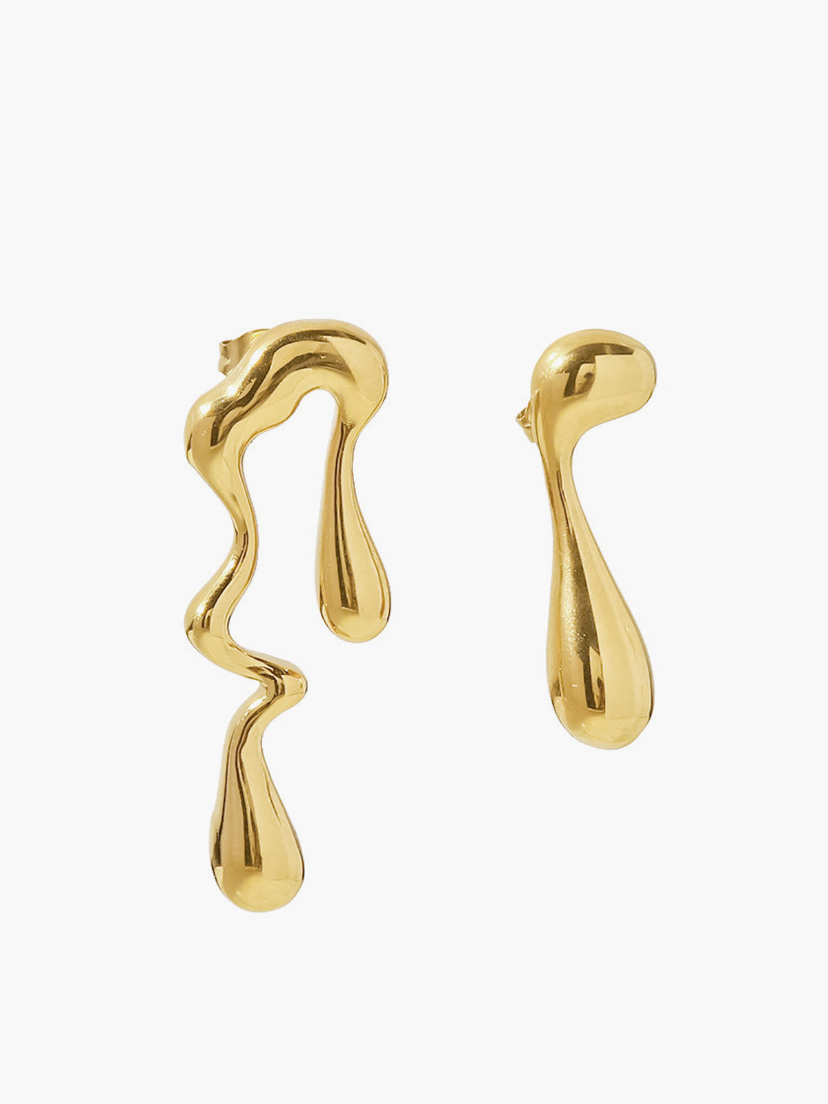 Asymmetrical Water Drop Earrings-Massicos