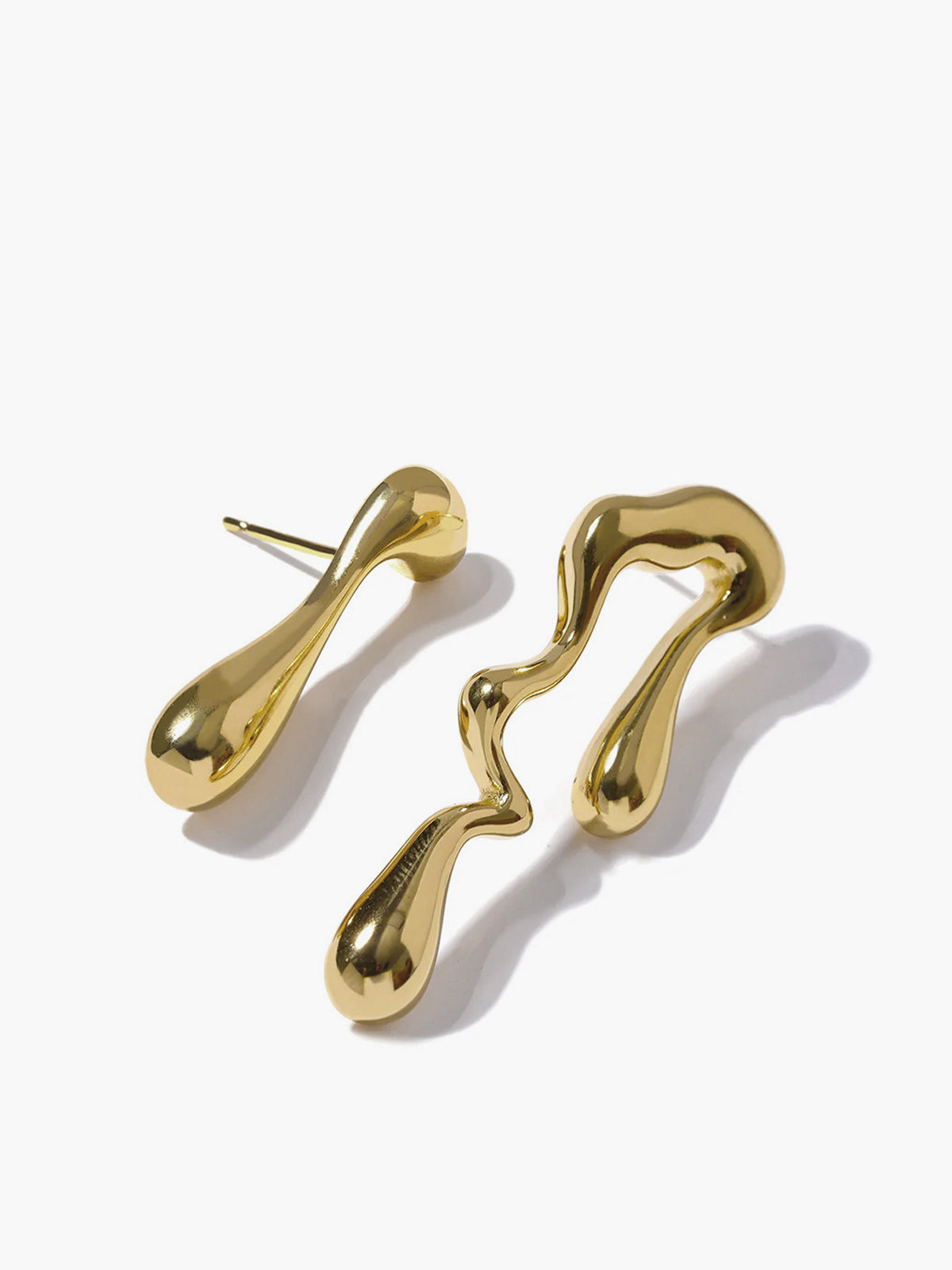 Asymmetrical Water Drop Earrings-Massicos