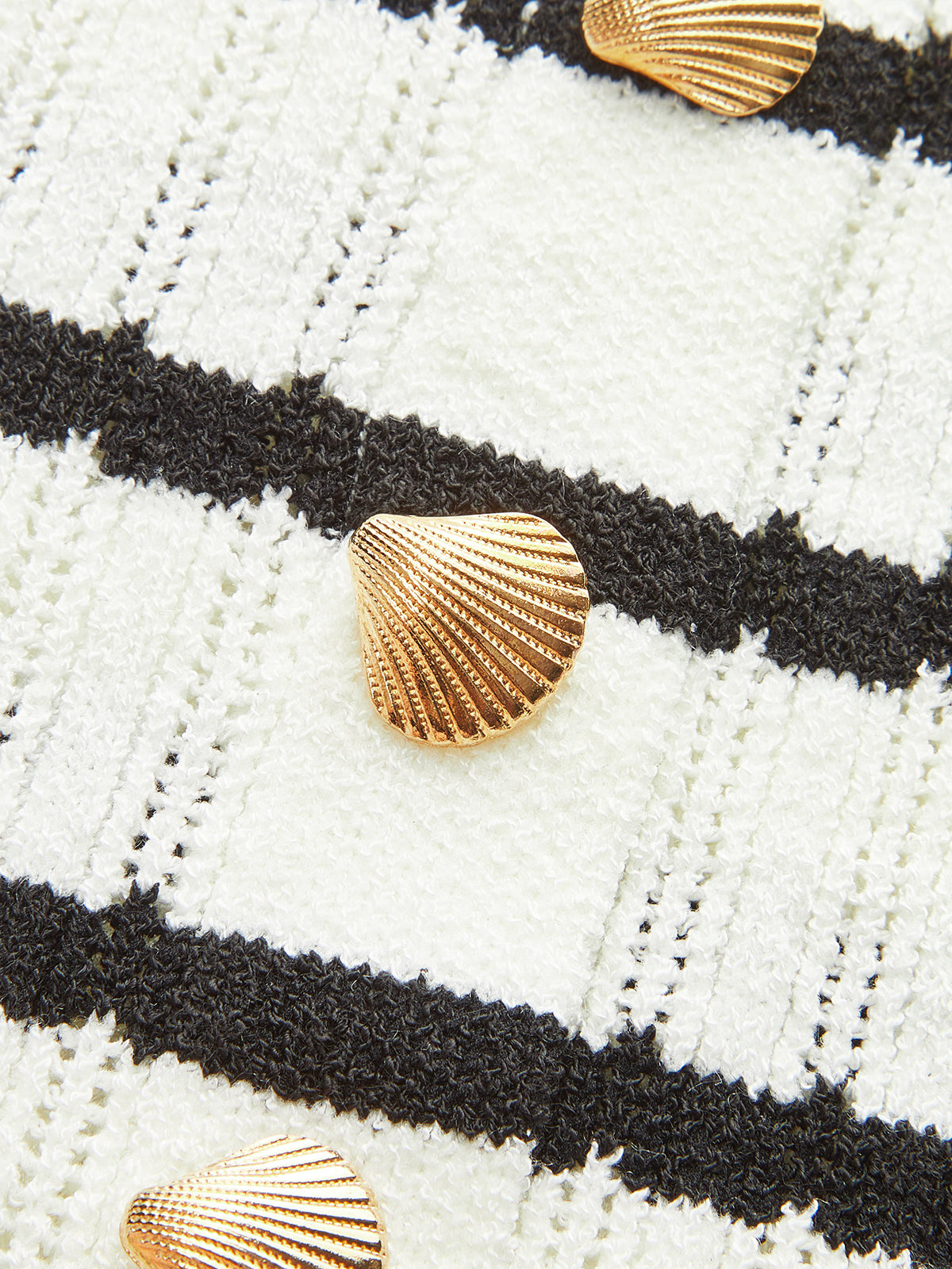 Striped Metal Button Tank Top-Massicos