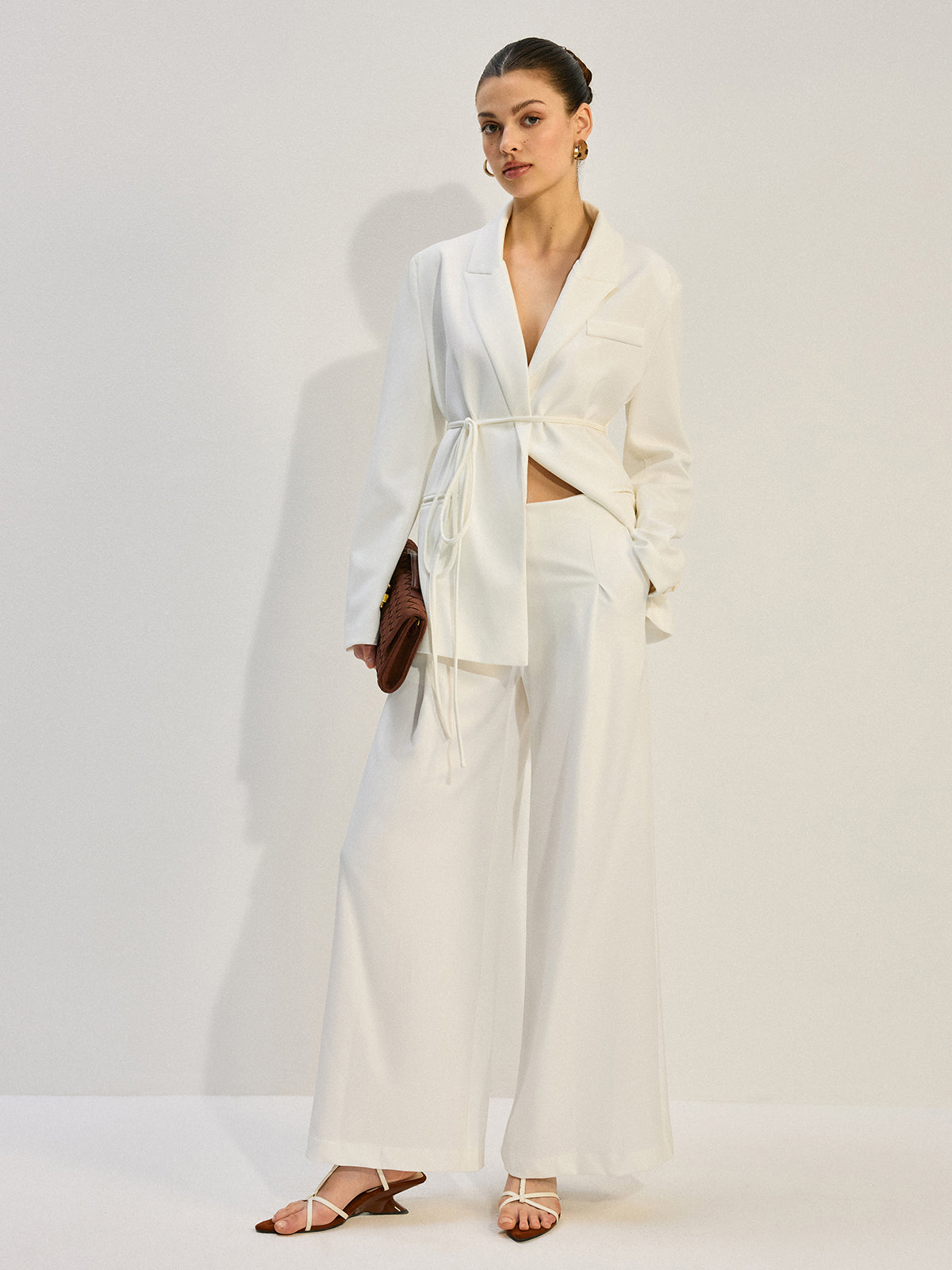 Oversized Belted Blazer-Massicos