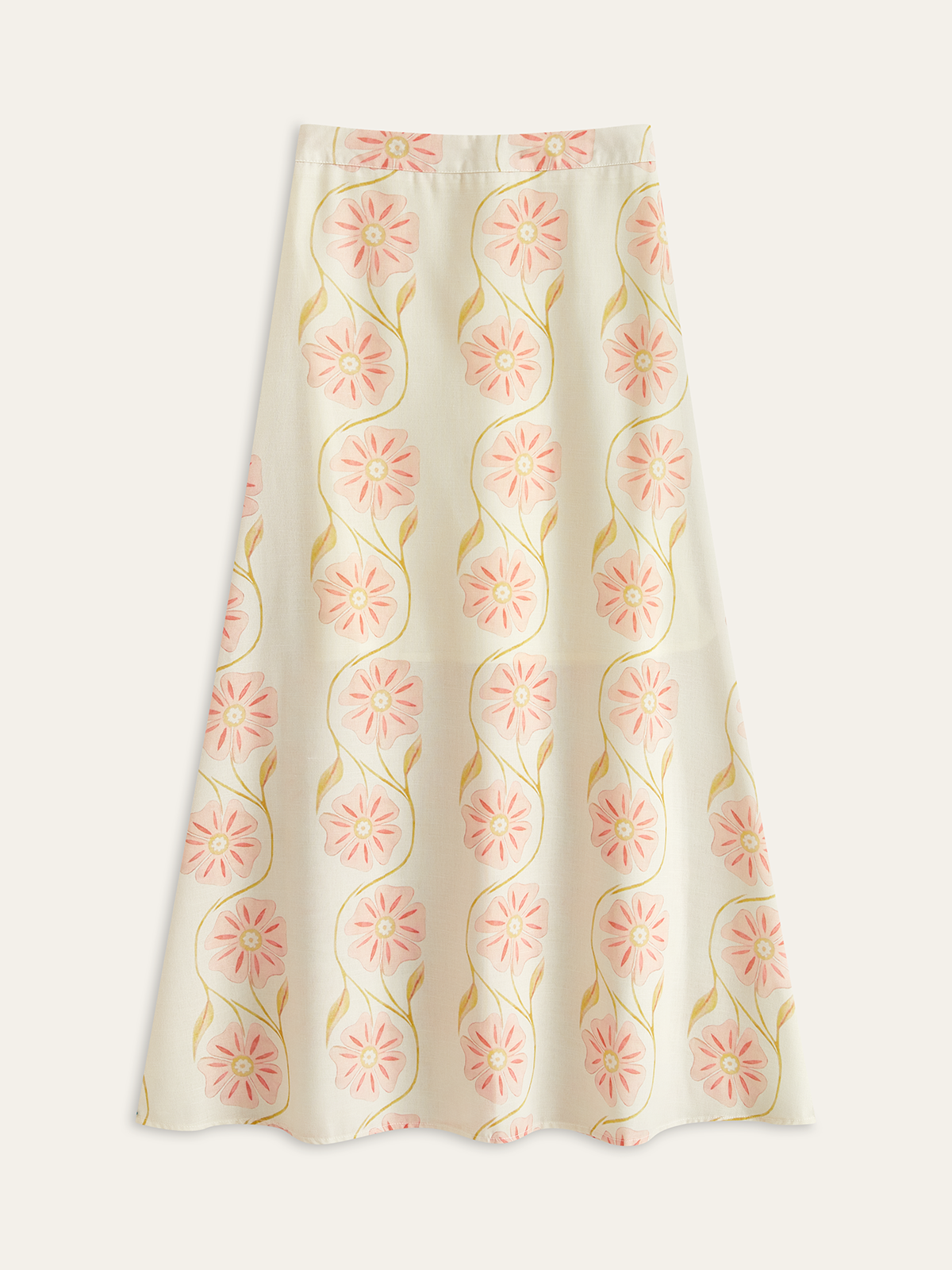 Floral Print Maxi Skirt-Massicos
