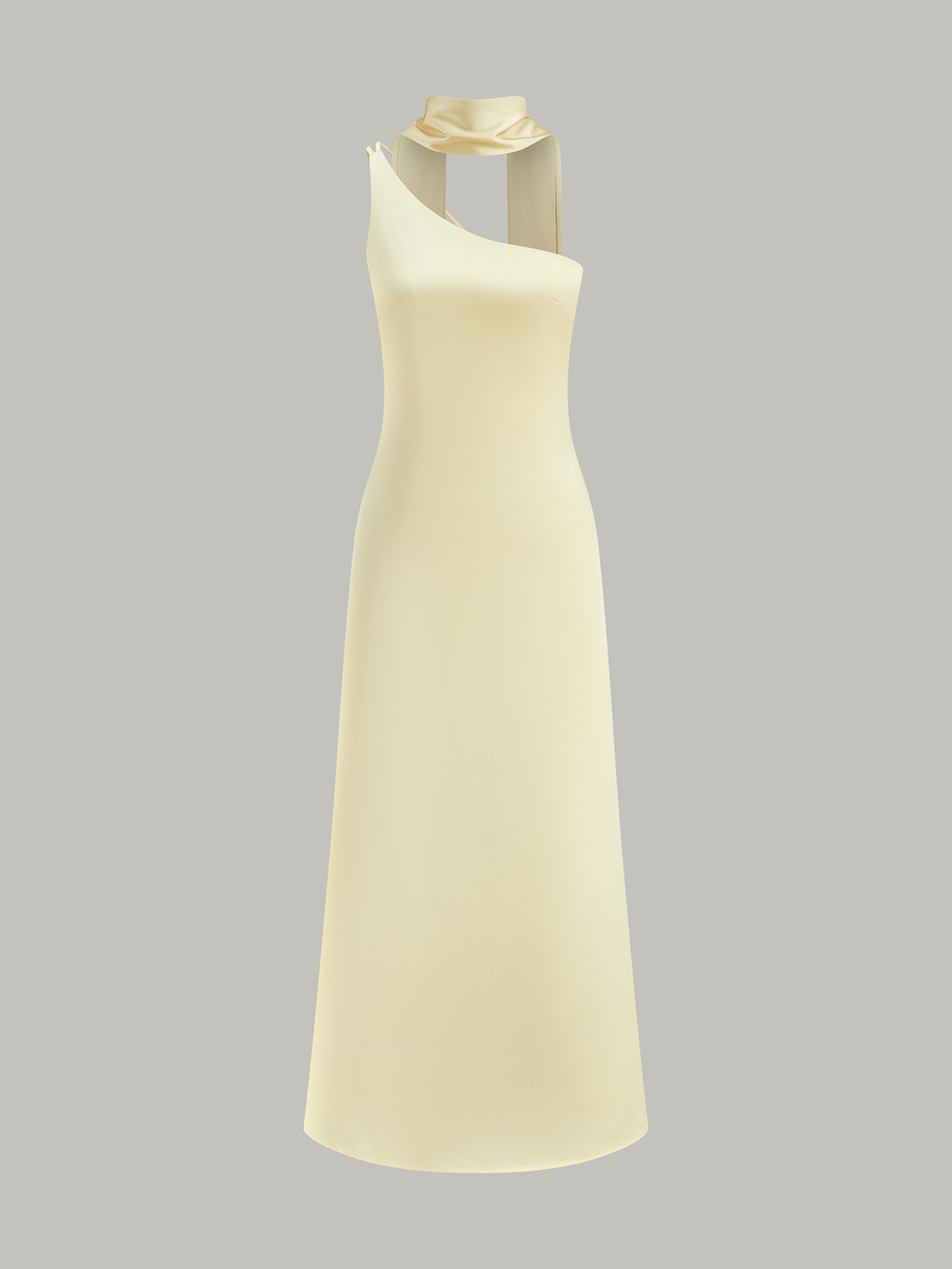 Asymmetrical One-Shoulder Midi Dress-Massicos
