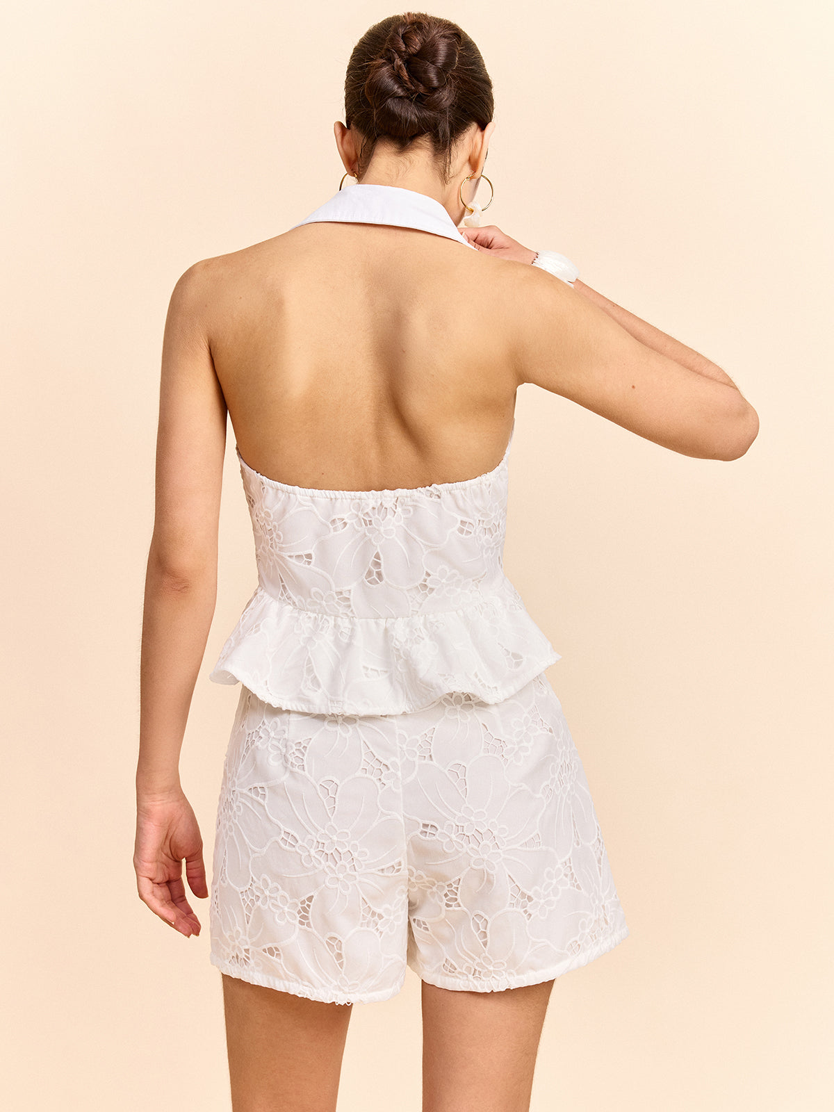 Halter Backless Top and Shorts Set-Massicos
