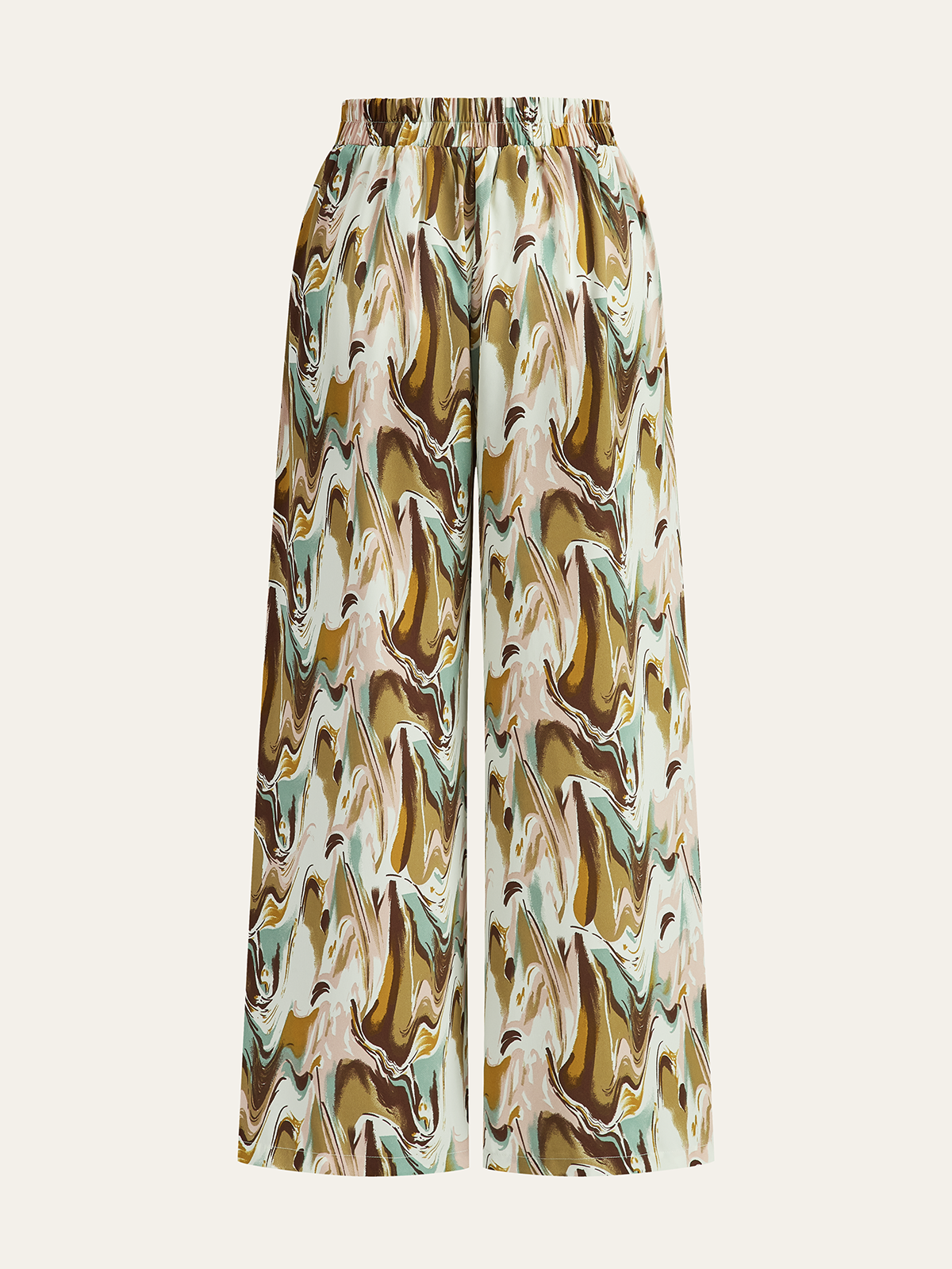 Abstract Print Wide-Leg Pants-Massicos