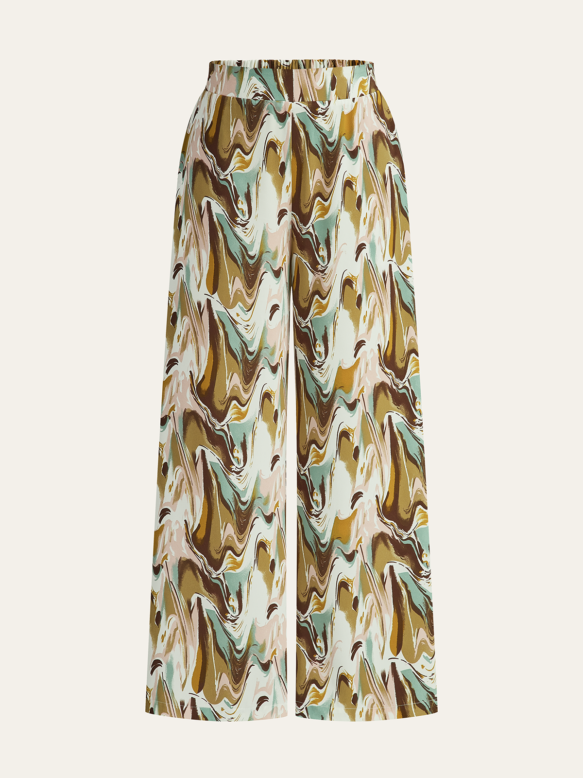Abstract Print Wide-Leg Pants-Massicos