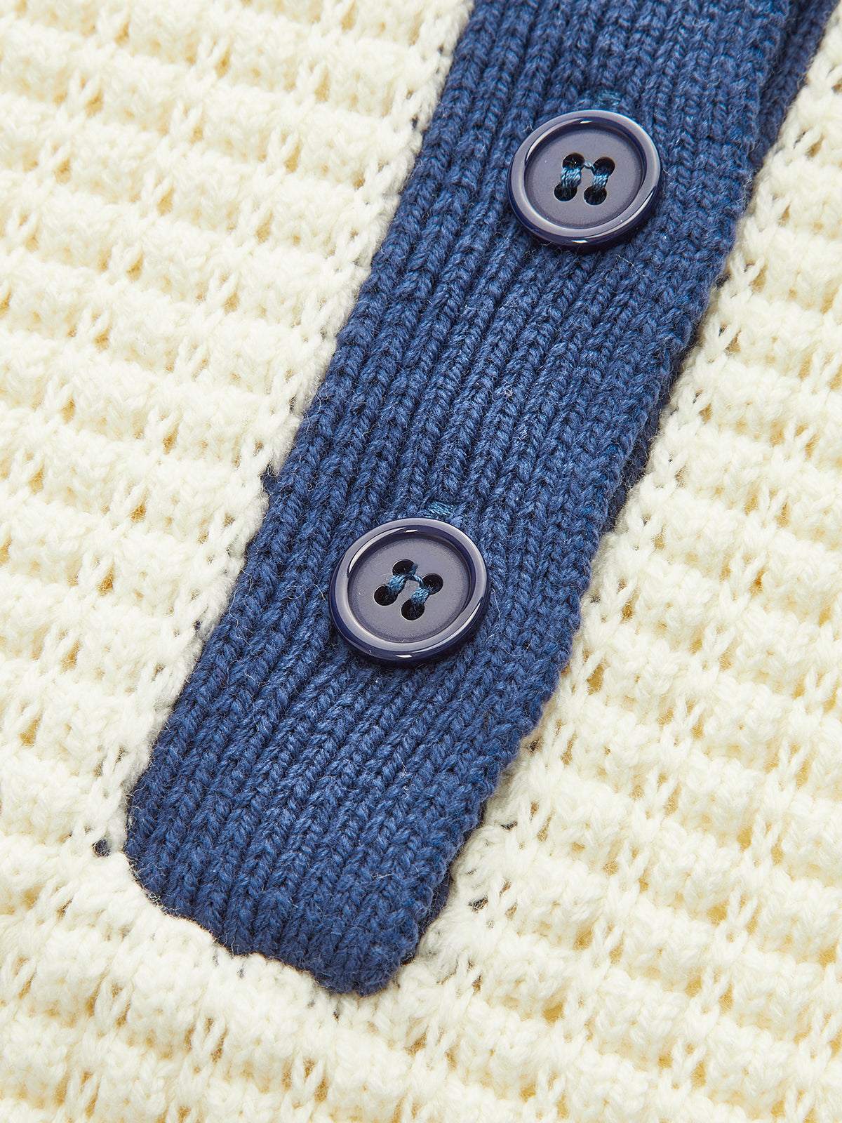 Crochet-Knit Polo Top-Massicos