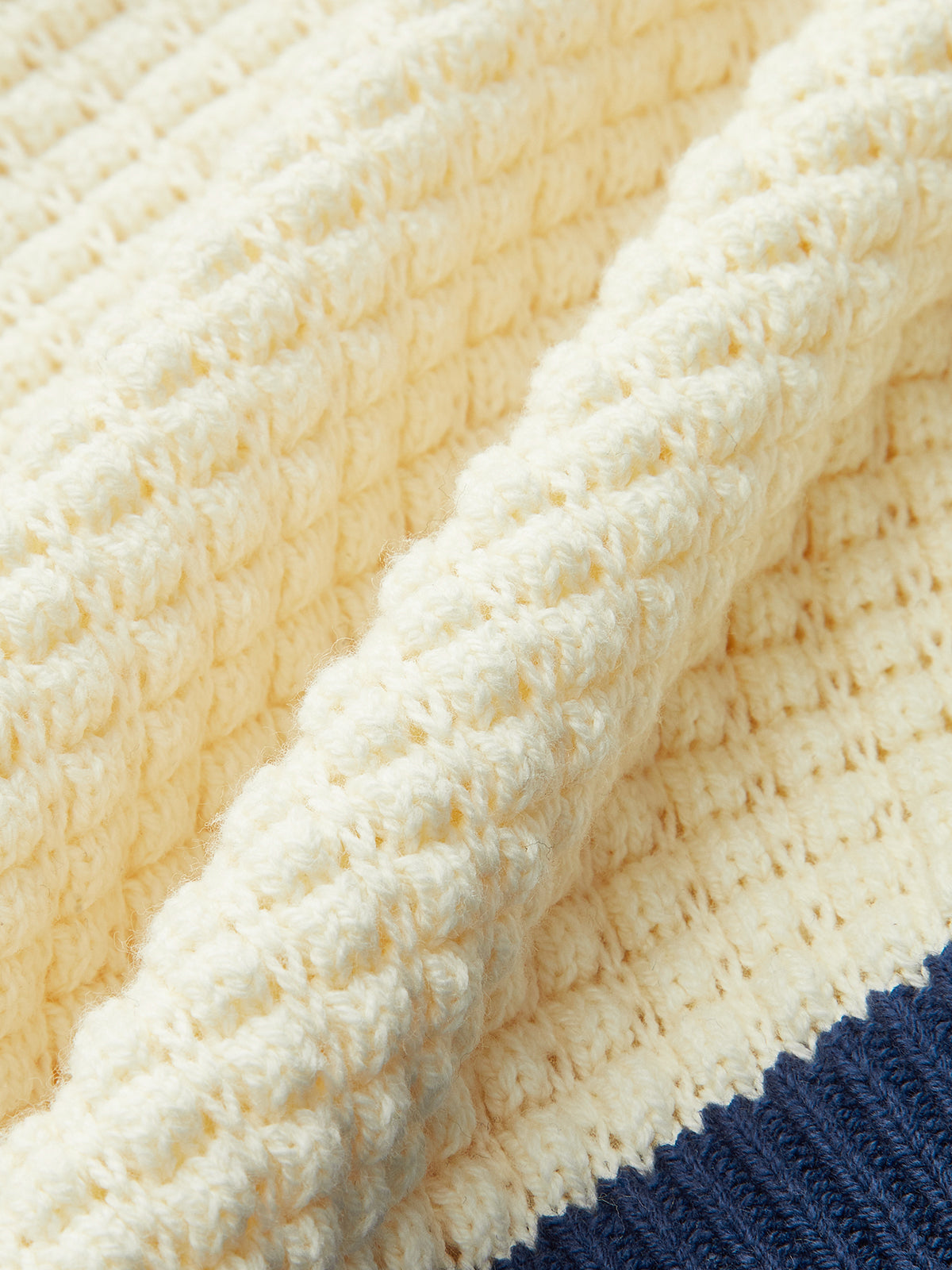 Crochet-Knit Polo Top-Massicos