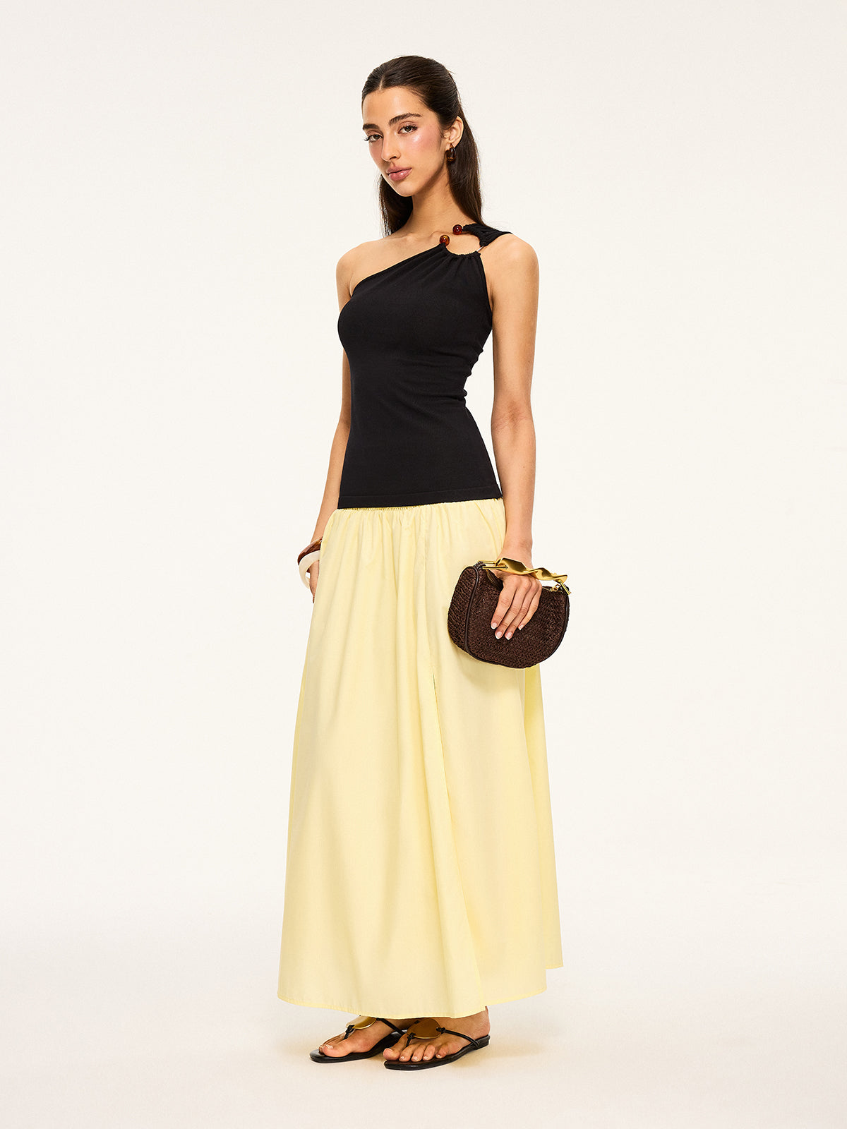 Asymmetrical One-Shoulder Top-Massicos