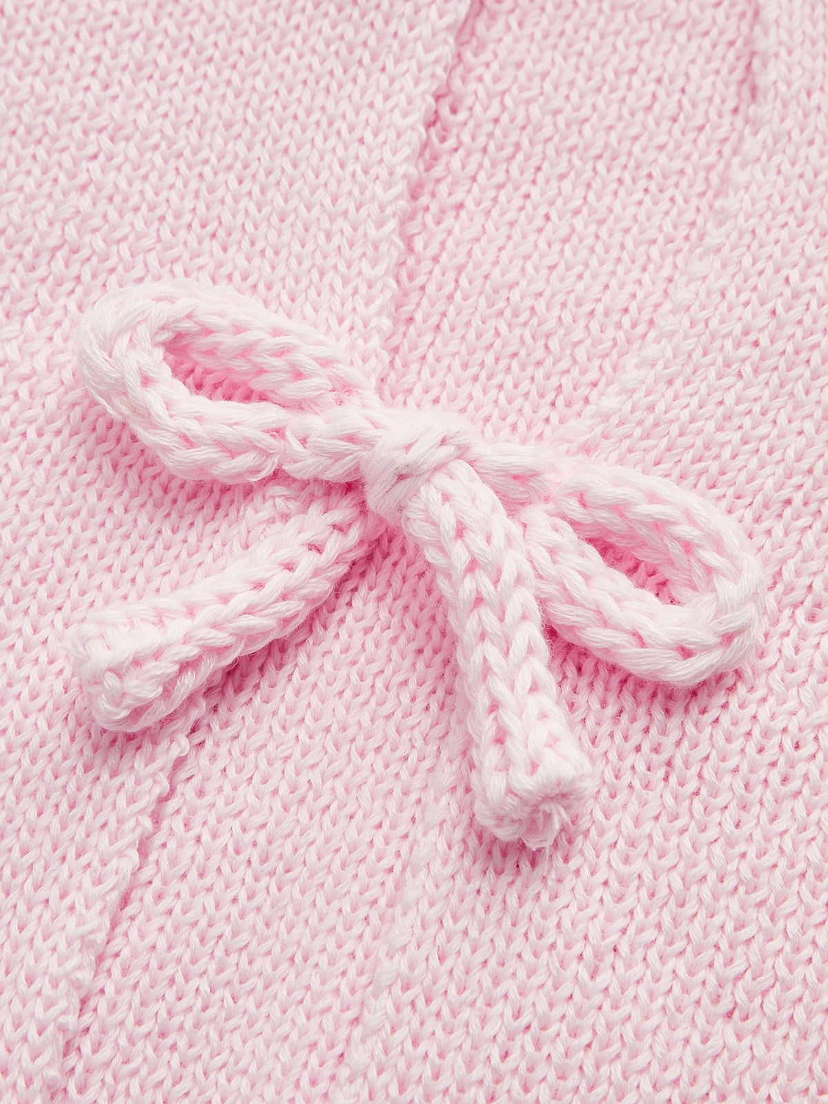 Short-Sleeved Knit Top with Bow Detail-Massicos