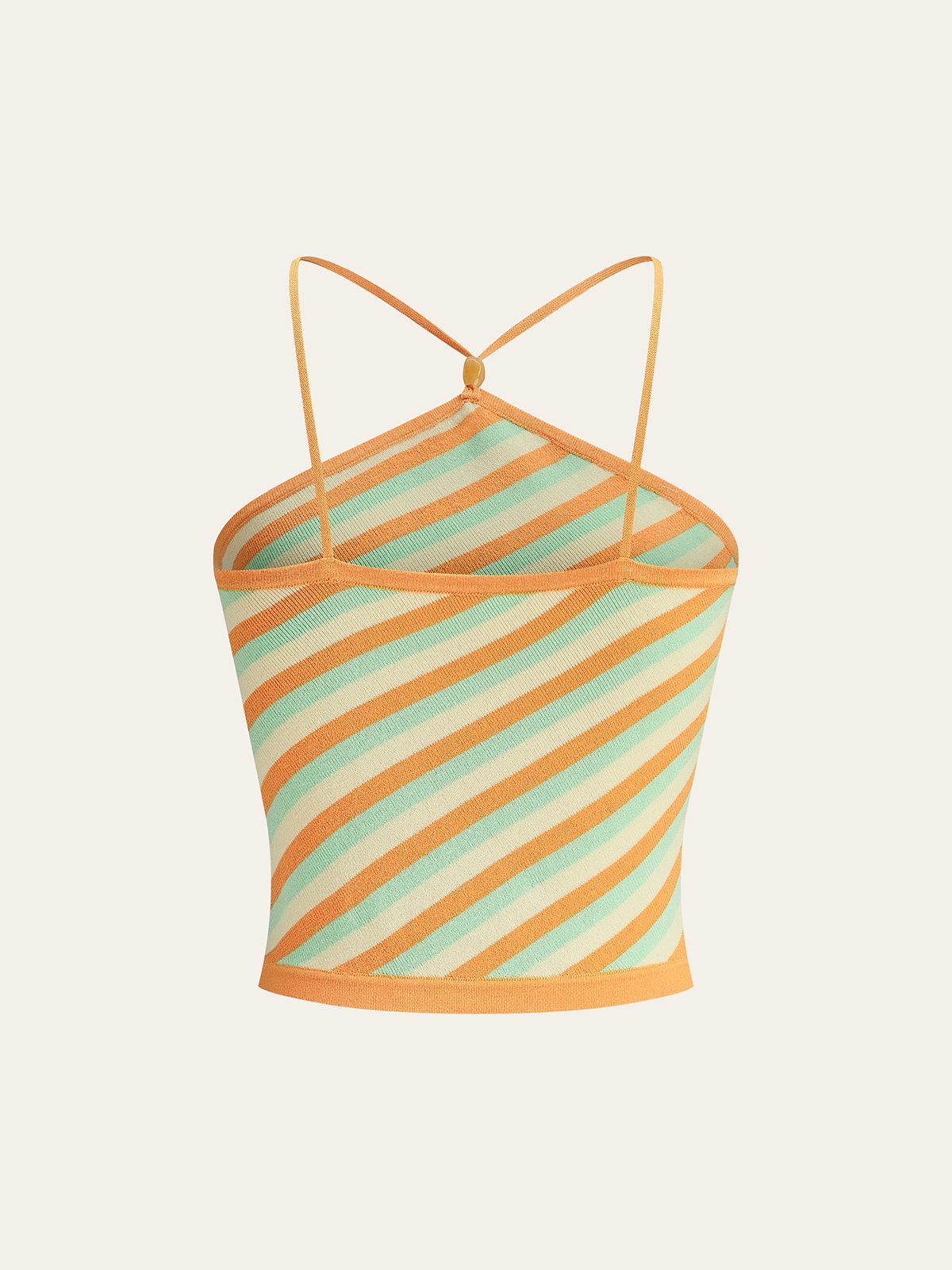 Striped Backless Tank Top-Massicos