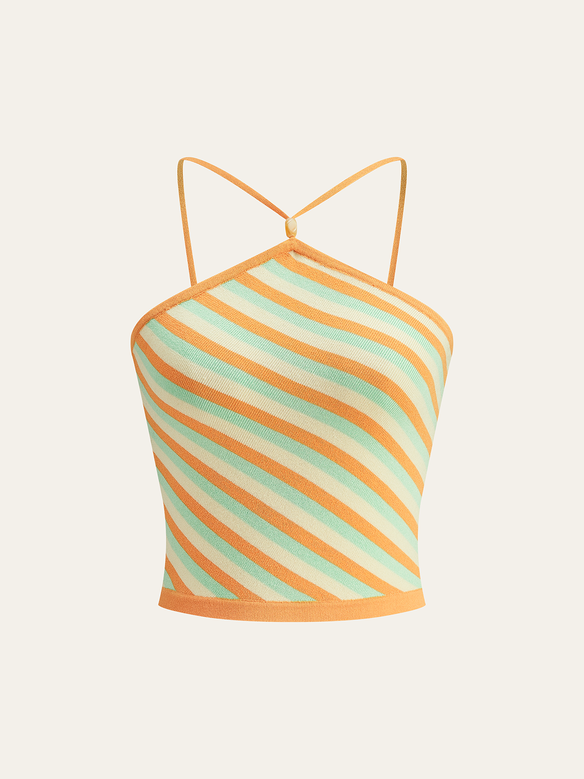 Striped Backless Tank Top-Massicos