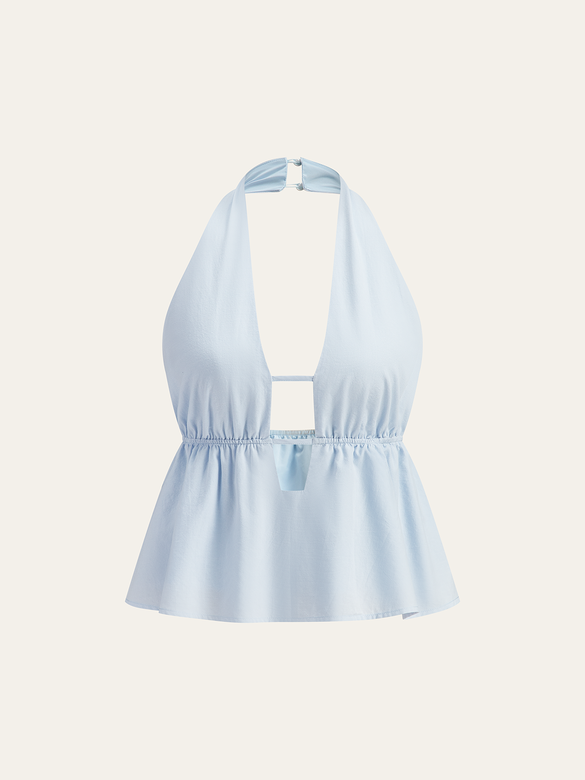 Halter Neck Top and Drawstring Skirt Set-Massicos