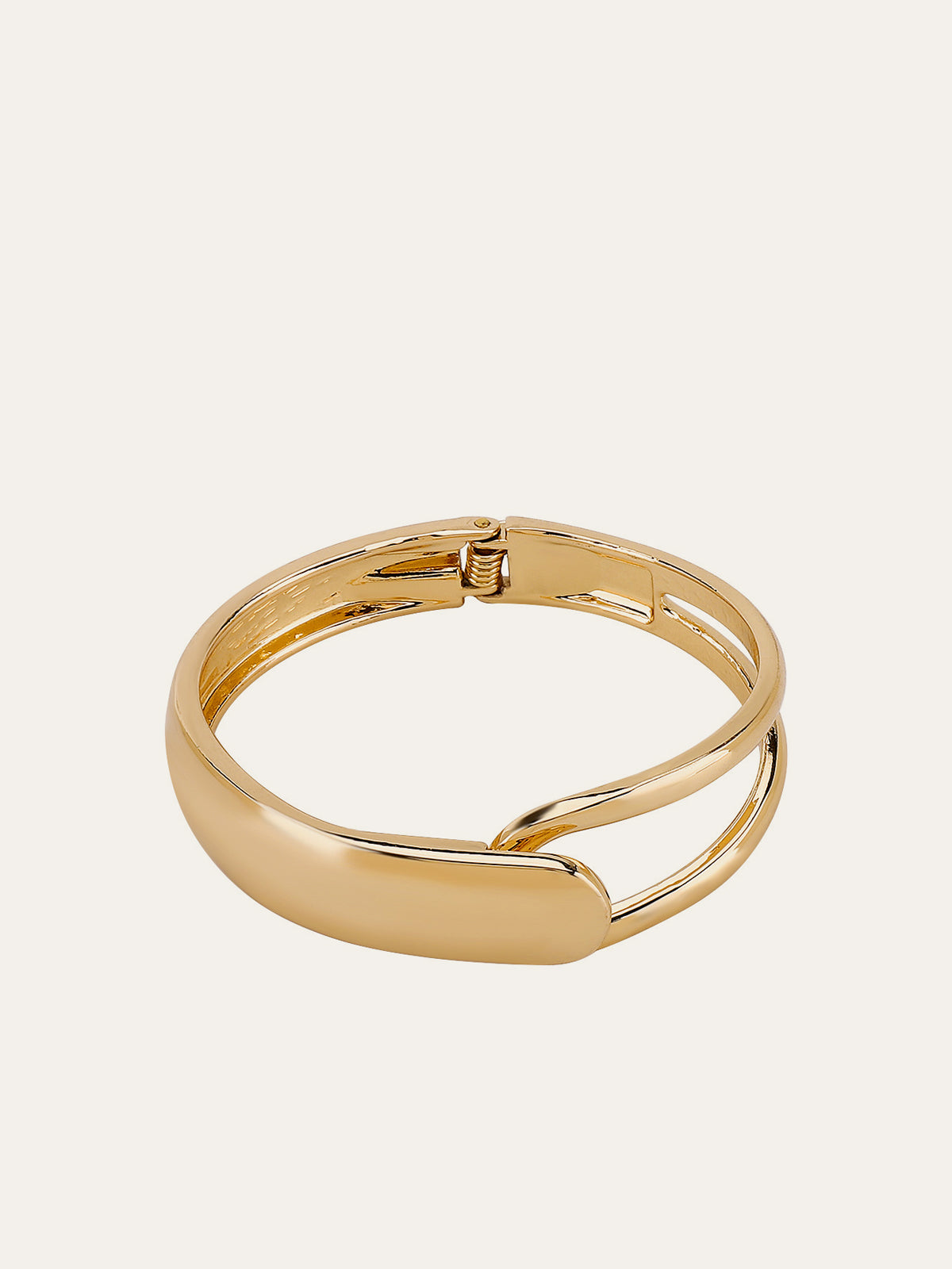 Elegant Gold-Tone Cuff Bracelet-Massicos