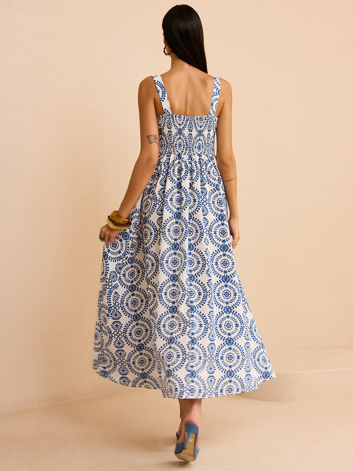 Boho Printed Maxi Dress-Massicos