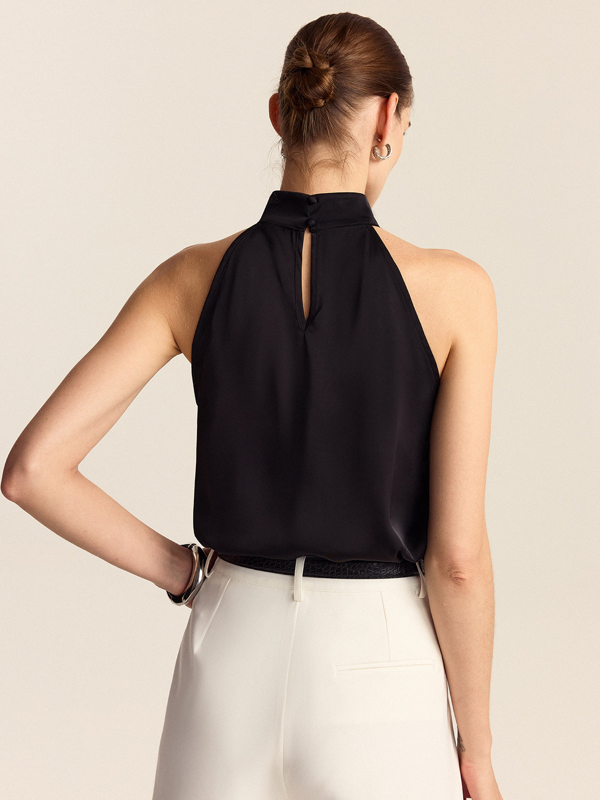 Satin Halter Top-Massicos