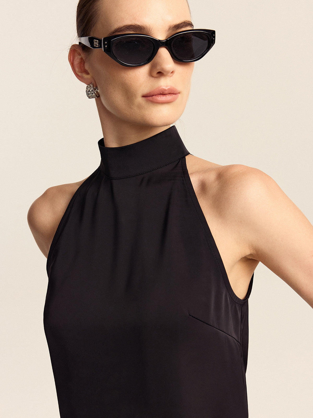 Satin Halter Top-Massicos