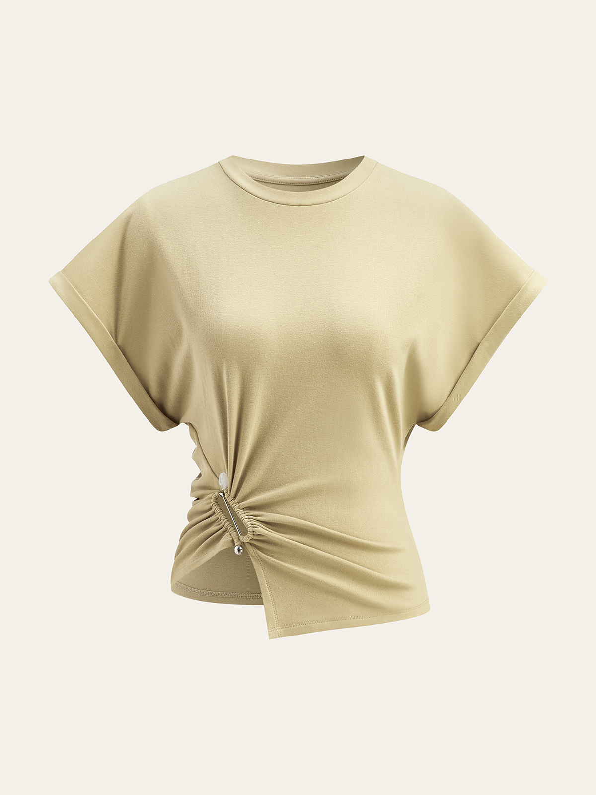 Asymmetrical Ruched Top-Massicos