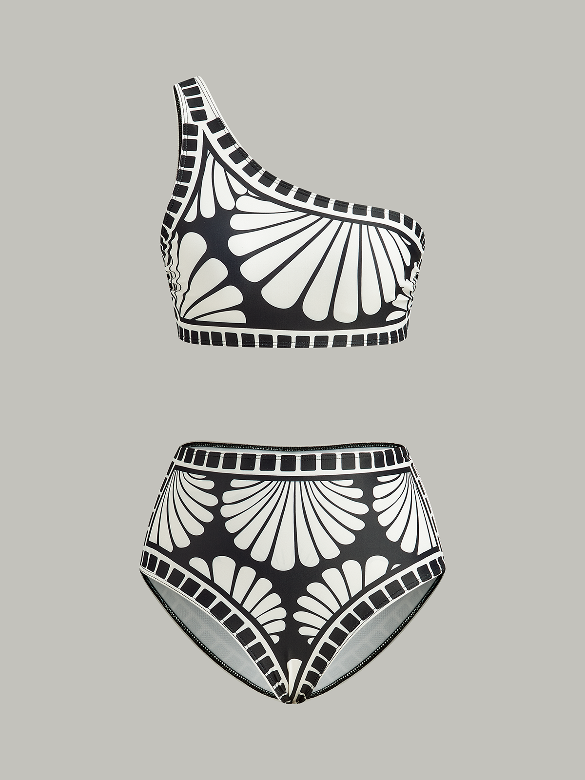 Asymmetrical One-Shoulder Bikini Set-Massicos