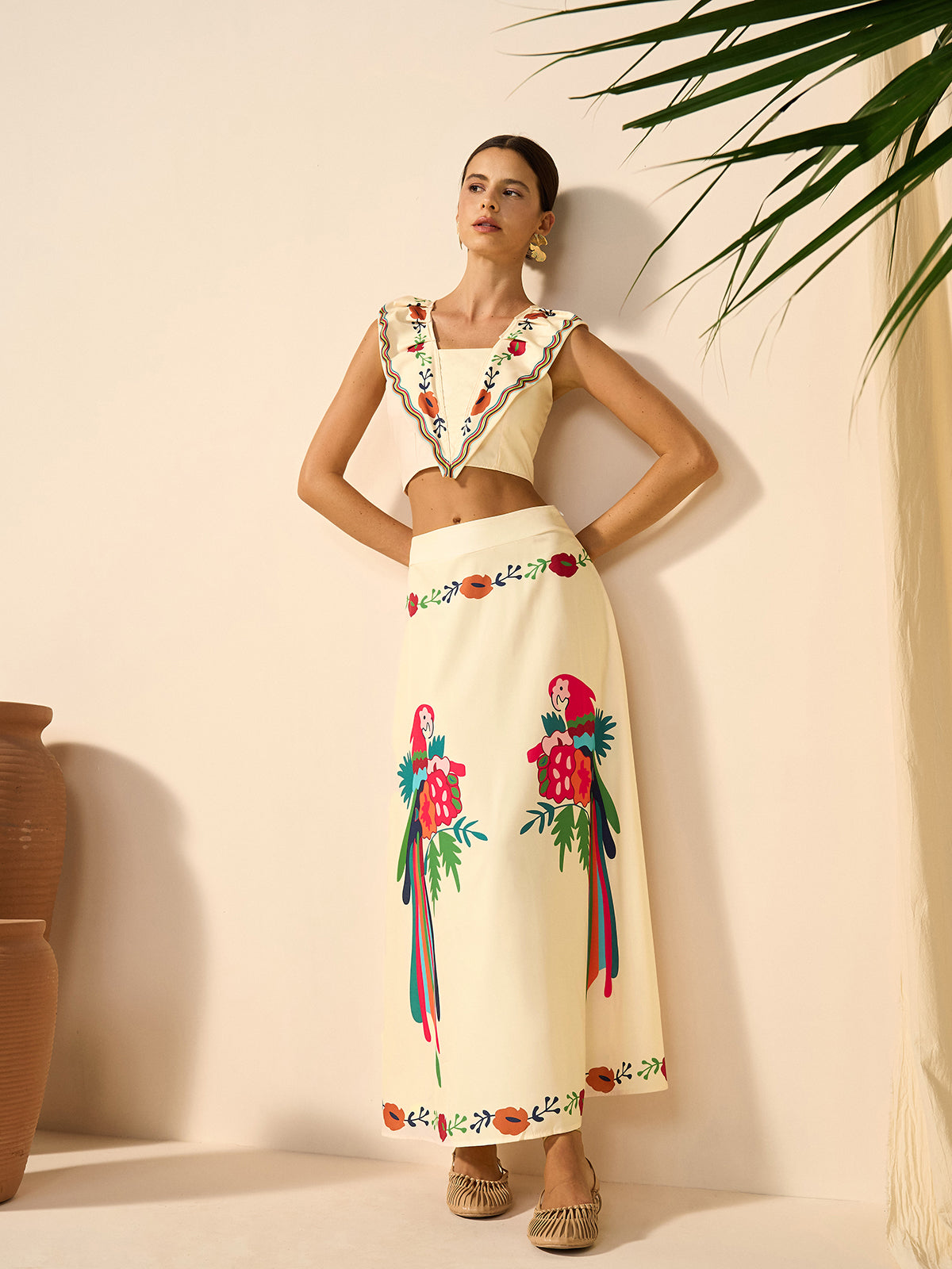 Boho Print Skirt Set-Massicos