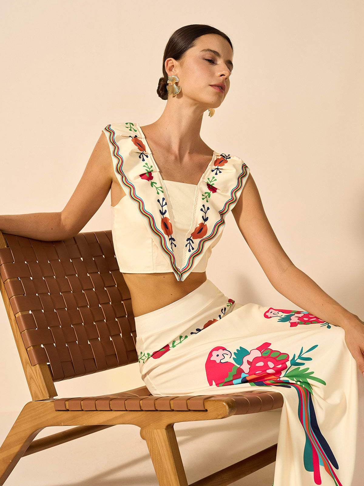 Boho Print Skirt Set-Massicos