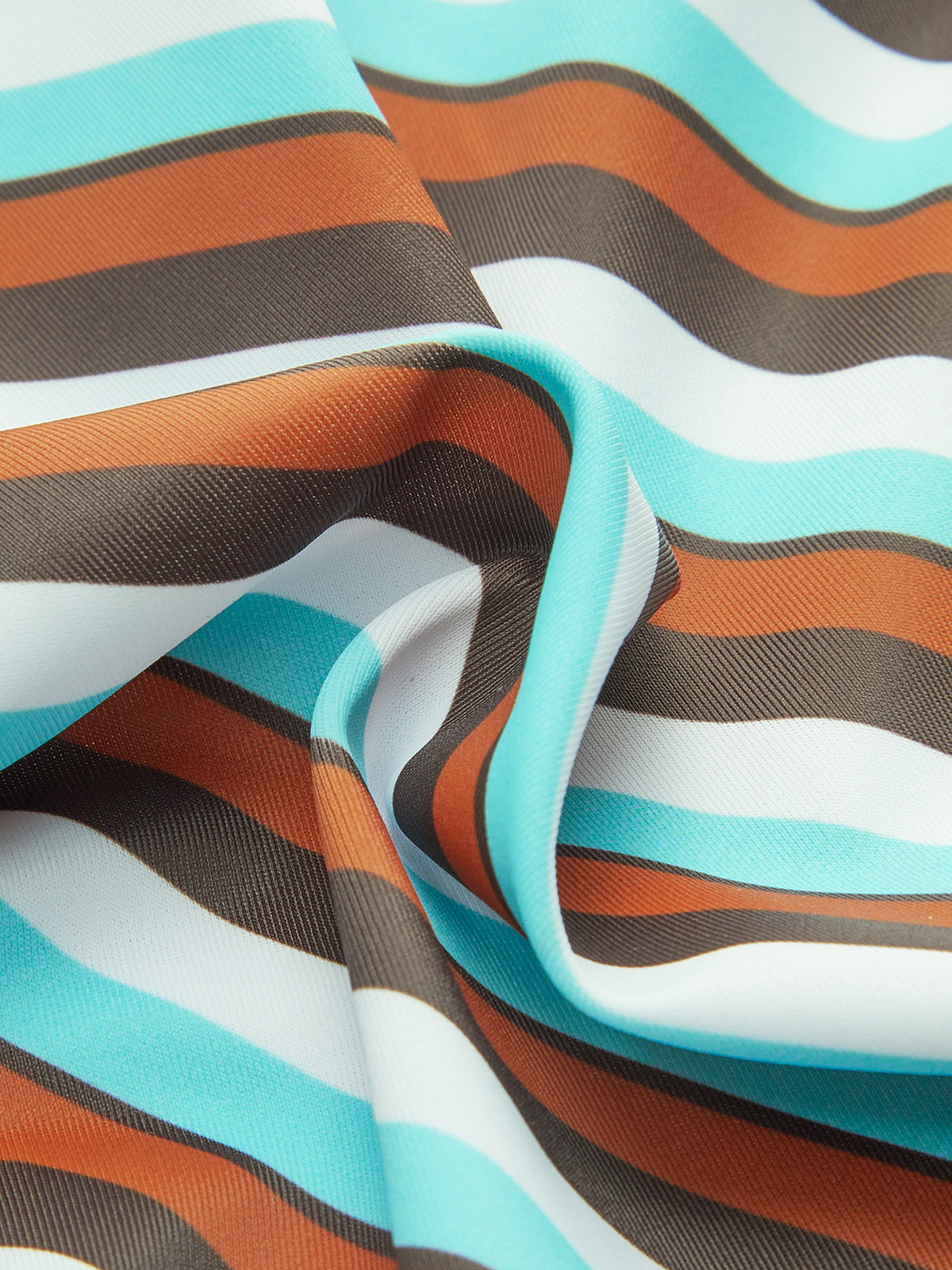 Asymmetrical Striped Belted One-Piece Swimsuit-Massicos