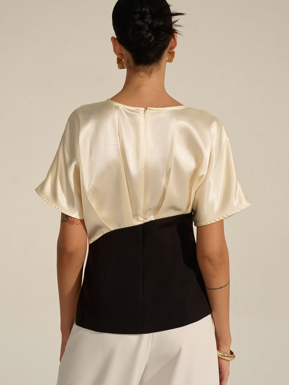 Asymmetric Color-Block Top-Massicos