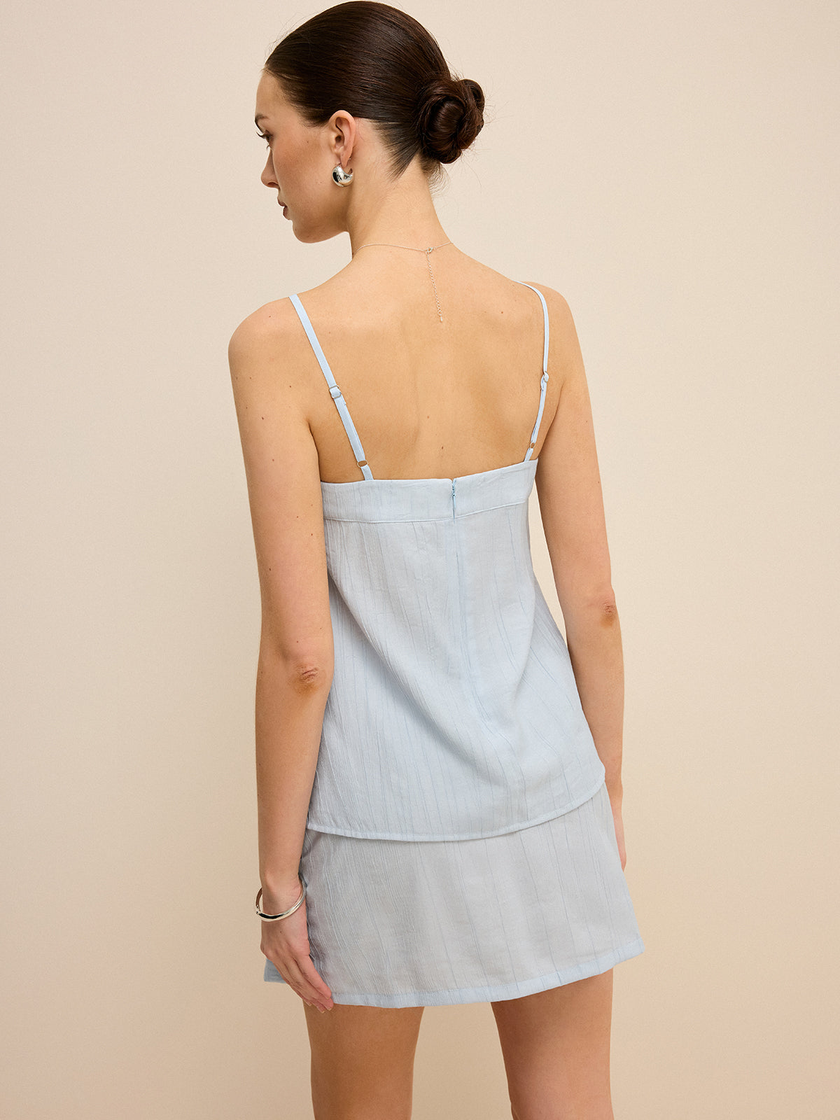 Pocketed Skirt Set with Decorative Buttons-Massicos