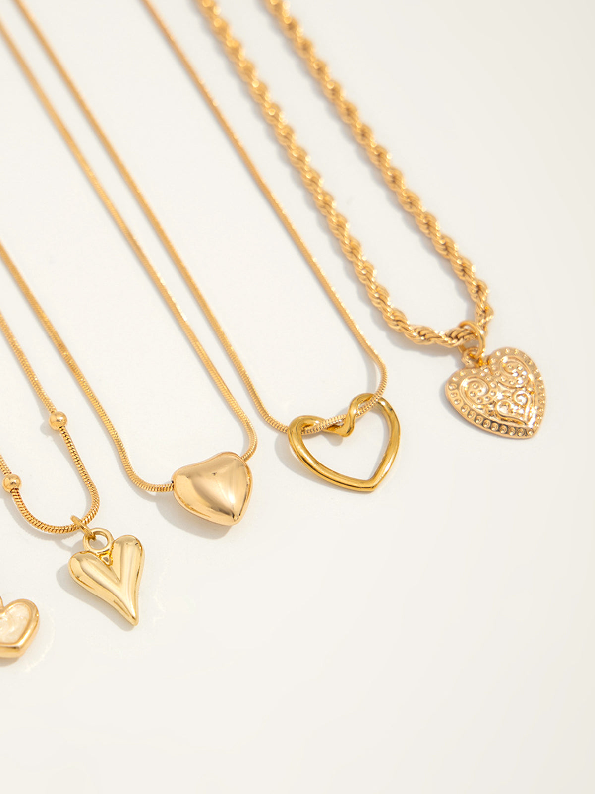 Layered Heart Necklaces-Massicos