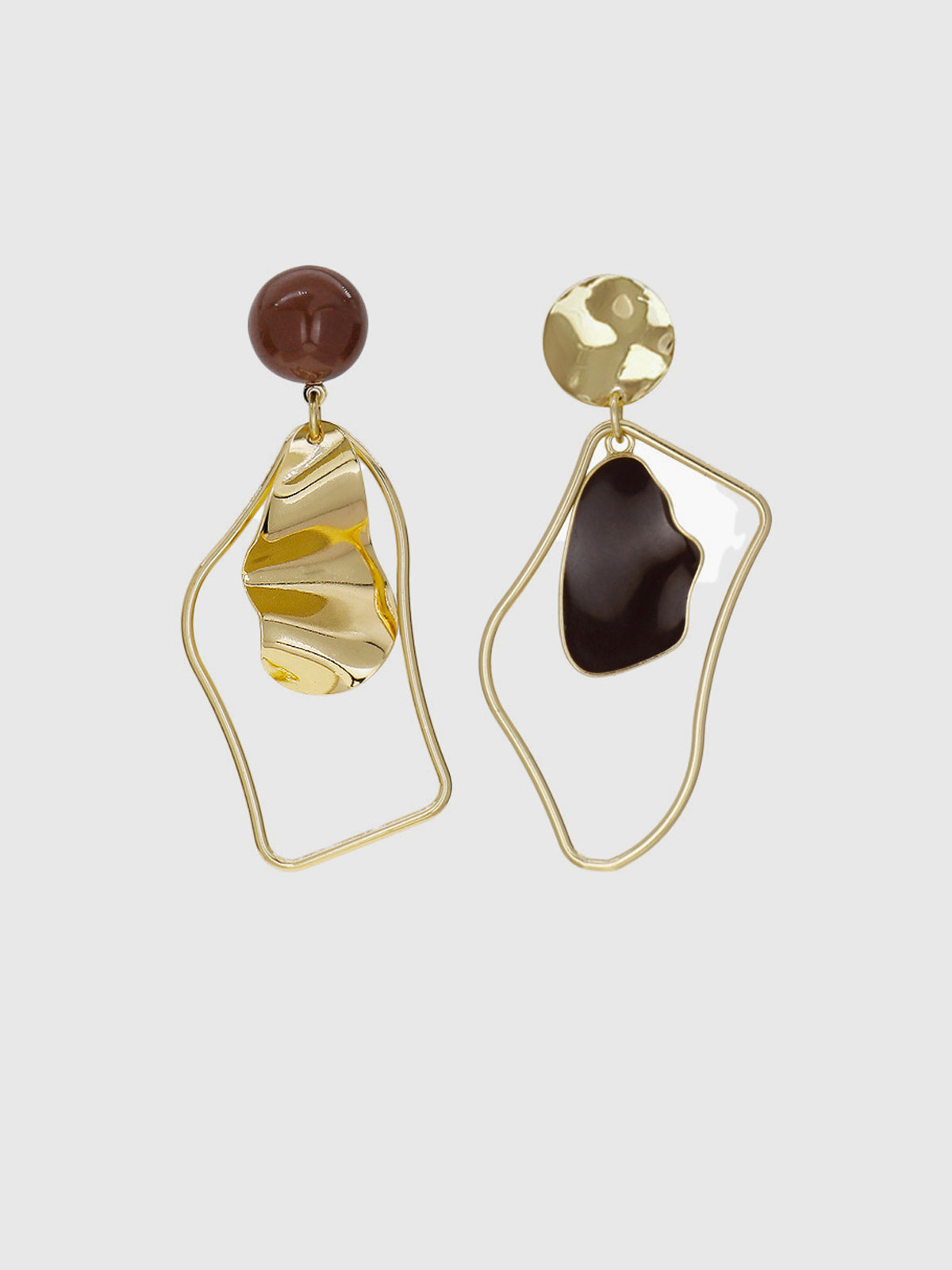 Irregular Stud Drop Earrings-Massicos