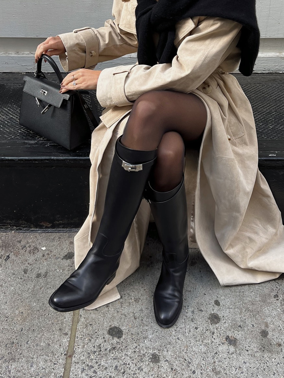 Belted Knee-High Knight Boots-Massicos