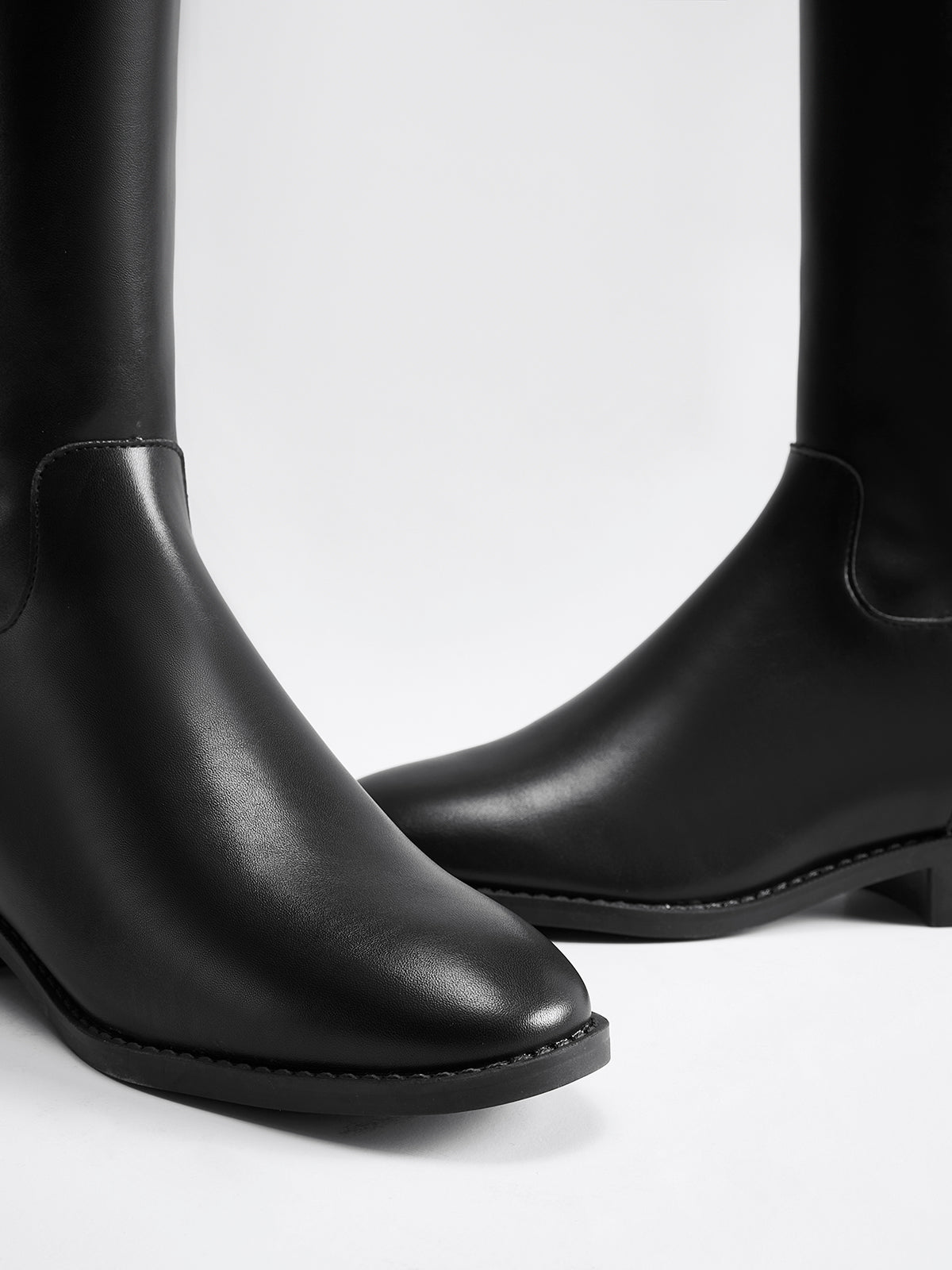 Belted Knee-High Knight Boots-Massicos
