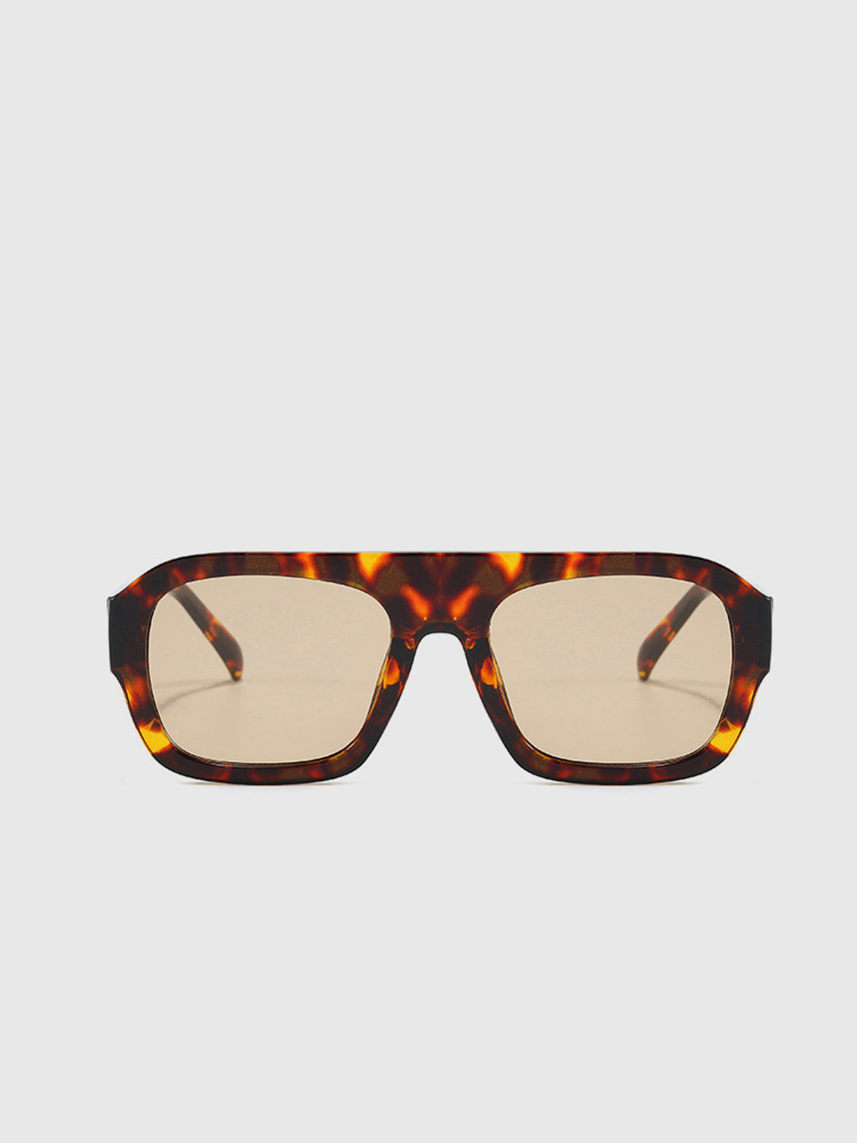 Leopard Printed Square Sunglasses-Massicos