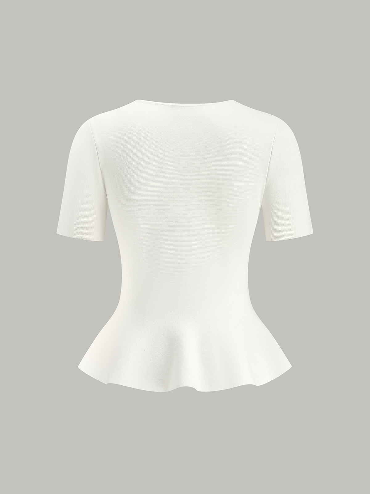 Bow-Knot Peplum Knit Top-Massicos
