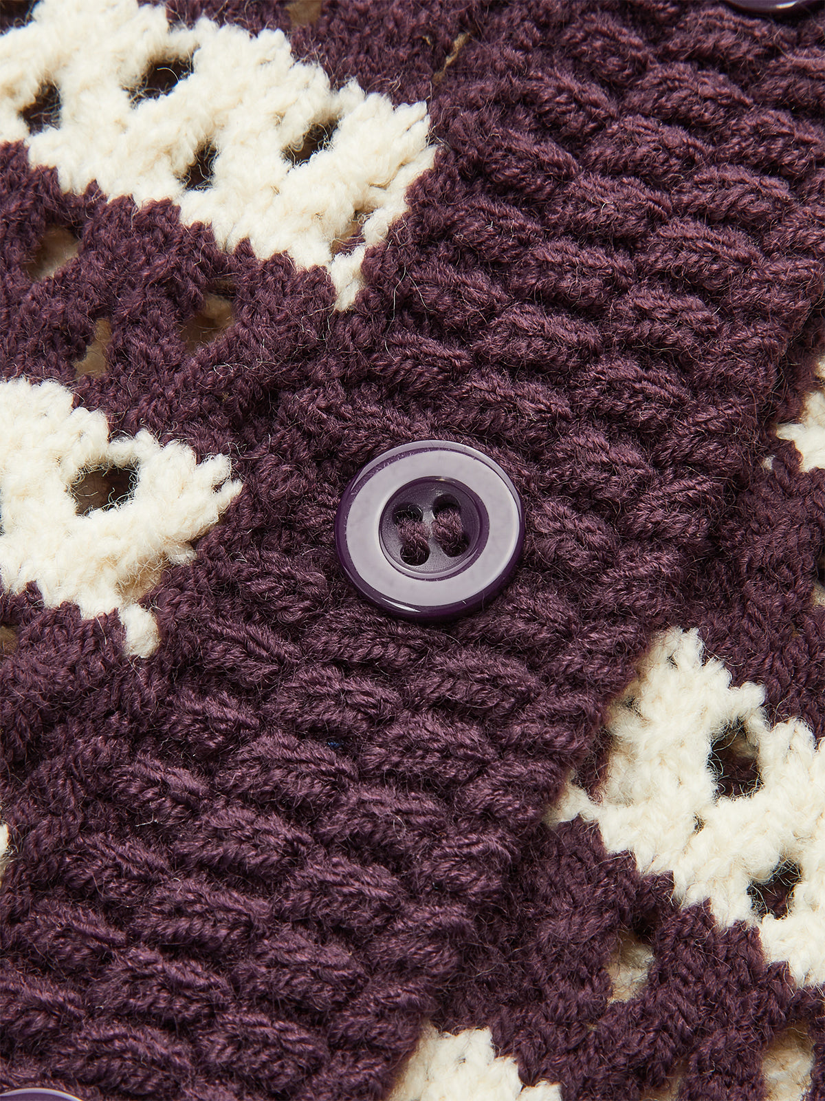 Striped Crochet Knit Cardigan-Massicos