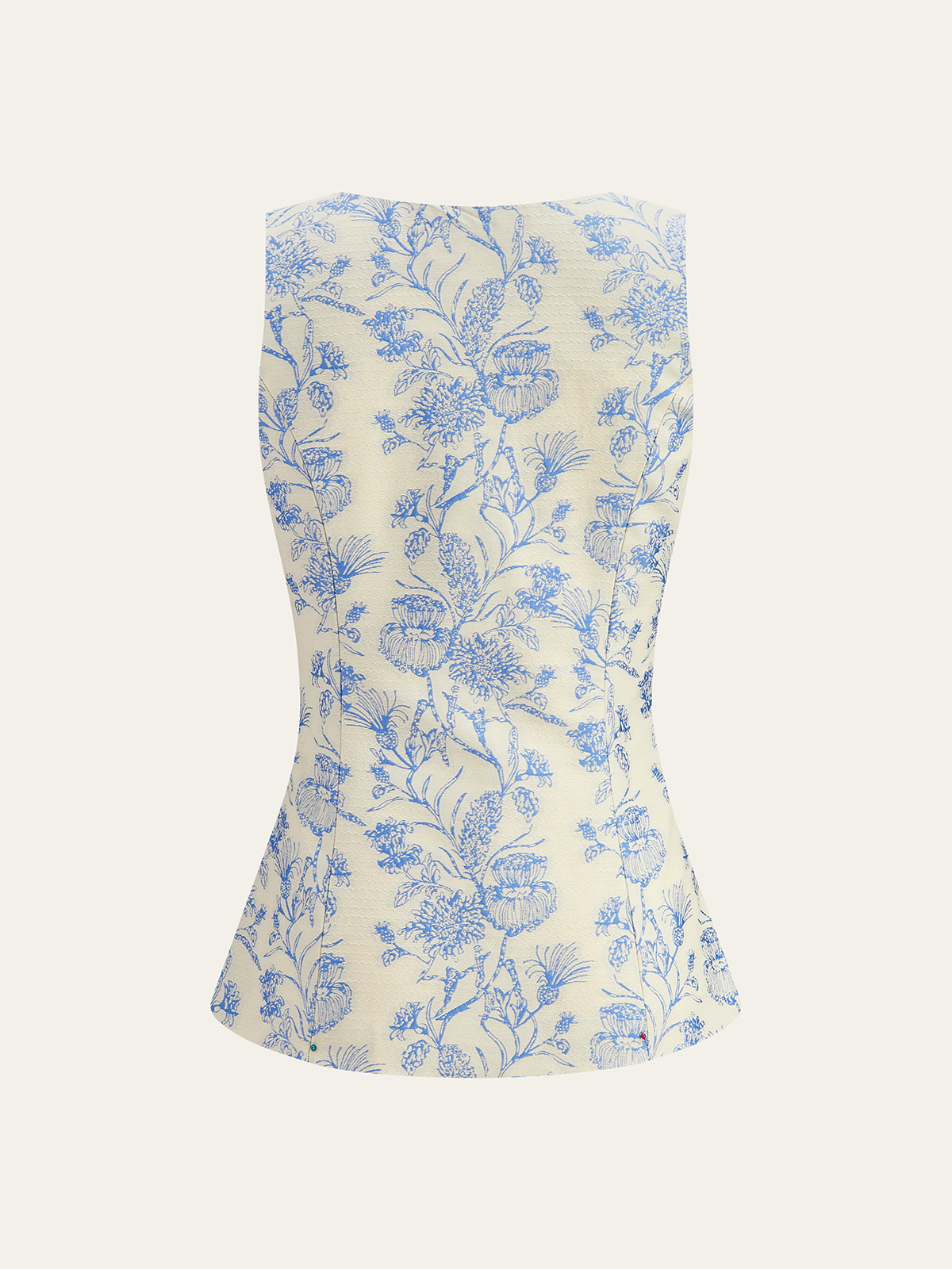 Jacquard Square-Neck Decor-Pockets Skirt Set-Massicos