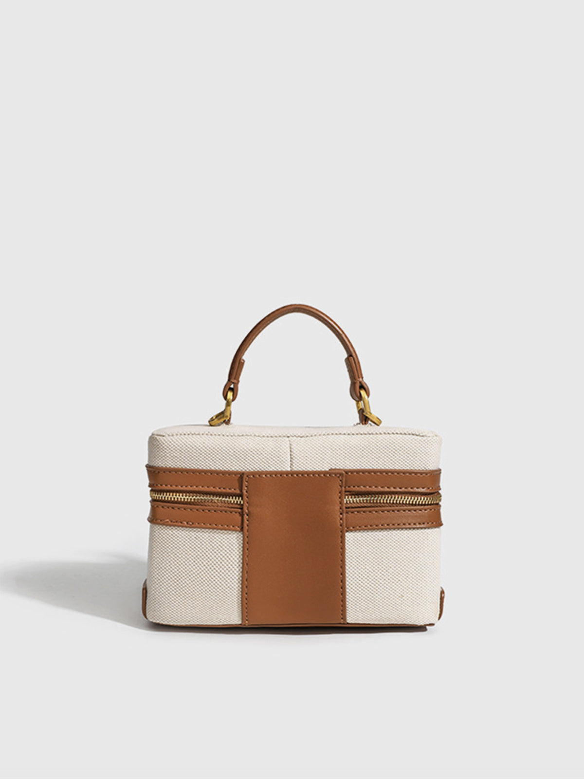 Dual-Tone Zippered Crossbody Bag-Massicos