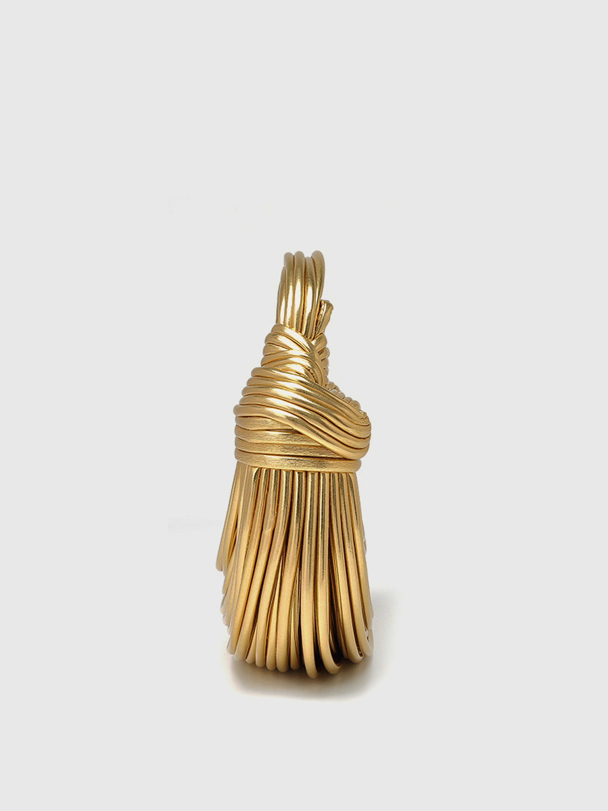 Golden Twisted Hoop Bag-Massicos