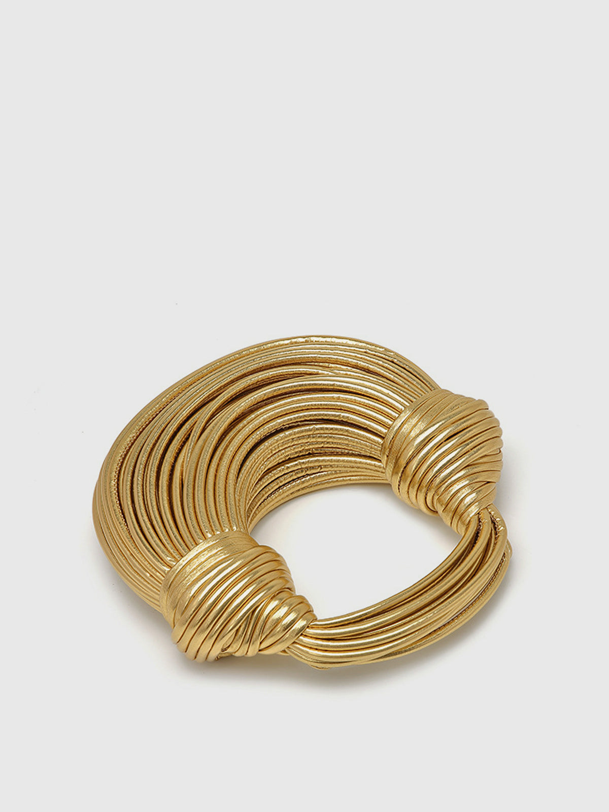Golden Twisted Hoop Bag-Massicos