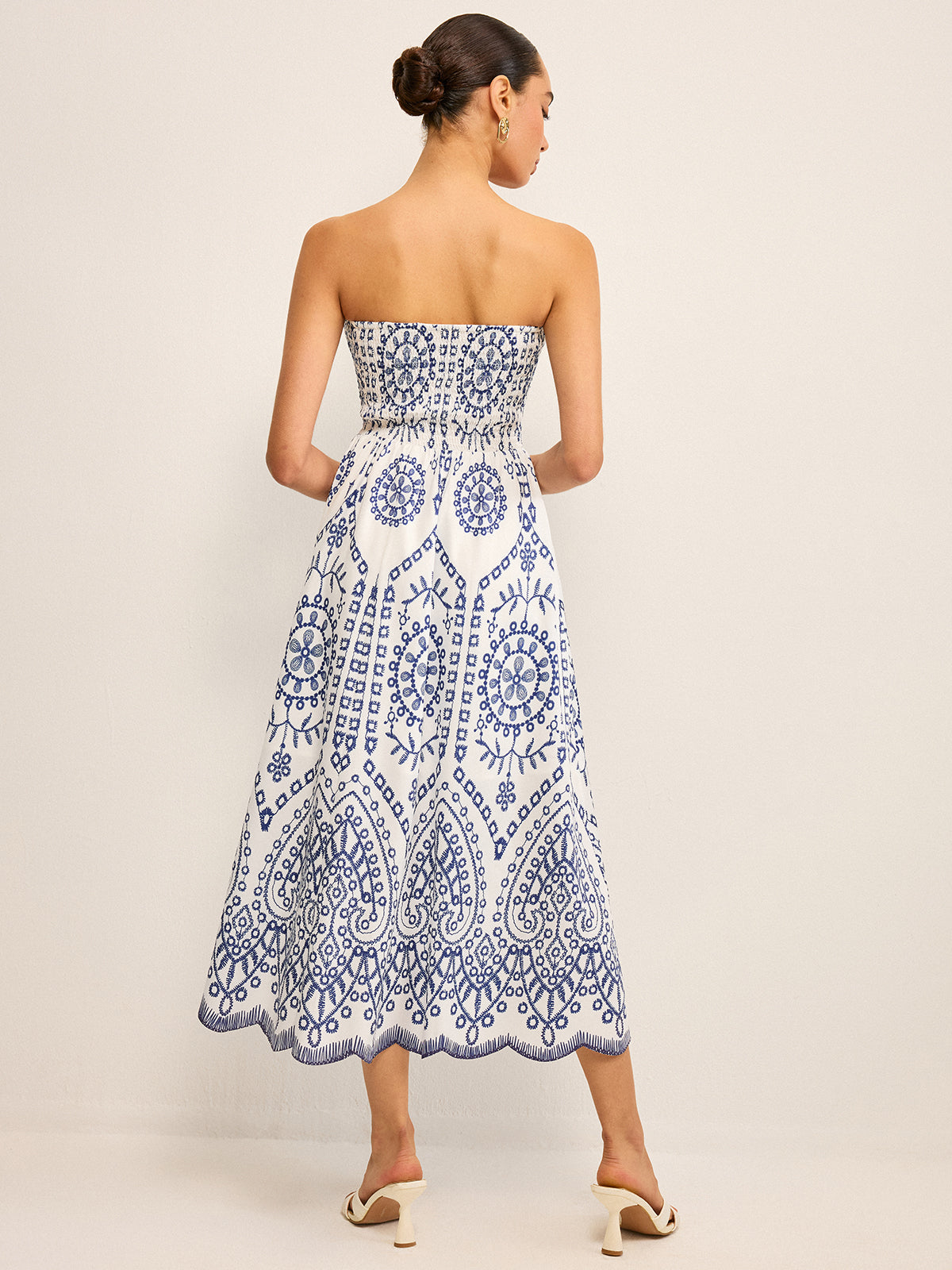 Strapless Boho Maxi Dress-Massicos