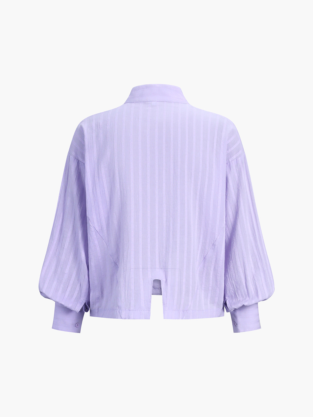 Pure Cotton Pinstripe Long-Sleeve Shorts Set-Massicos