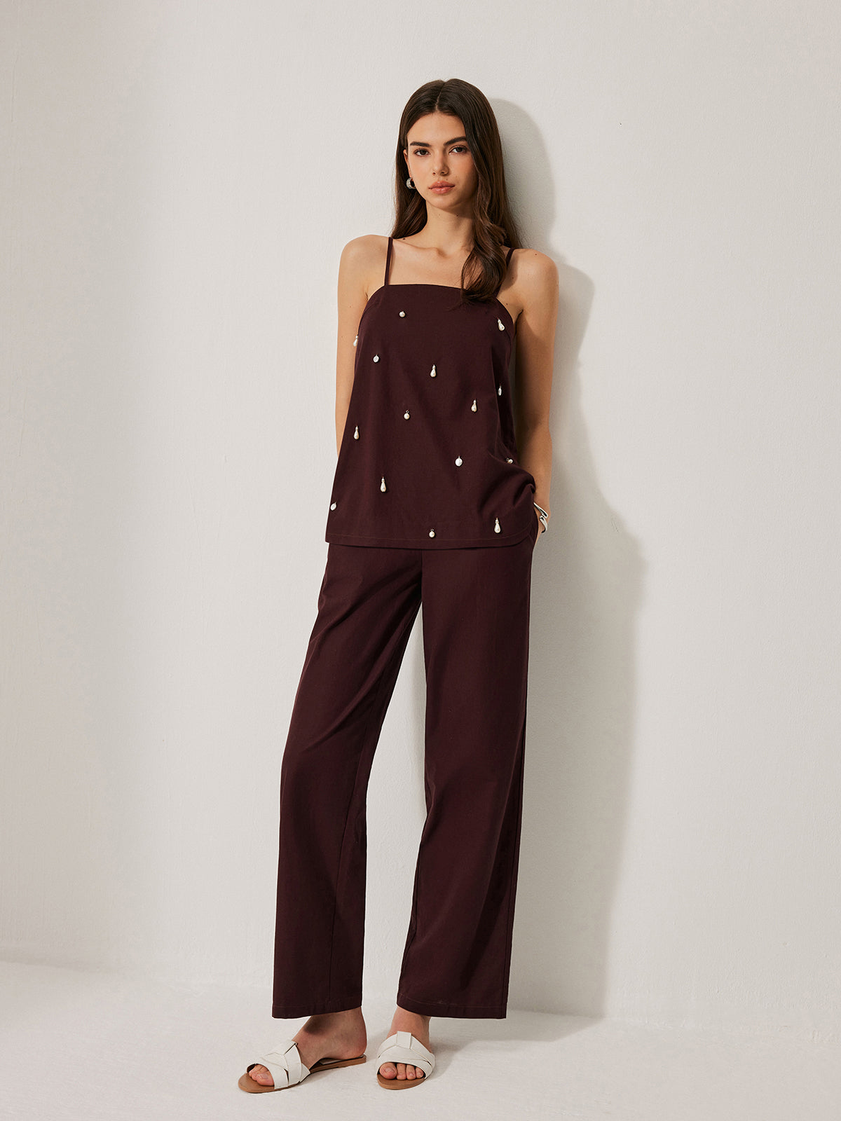 Cotton & Linen Pants Set With Pockets-Massicos