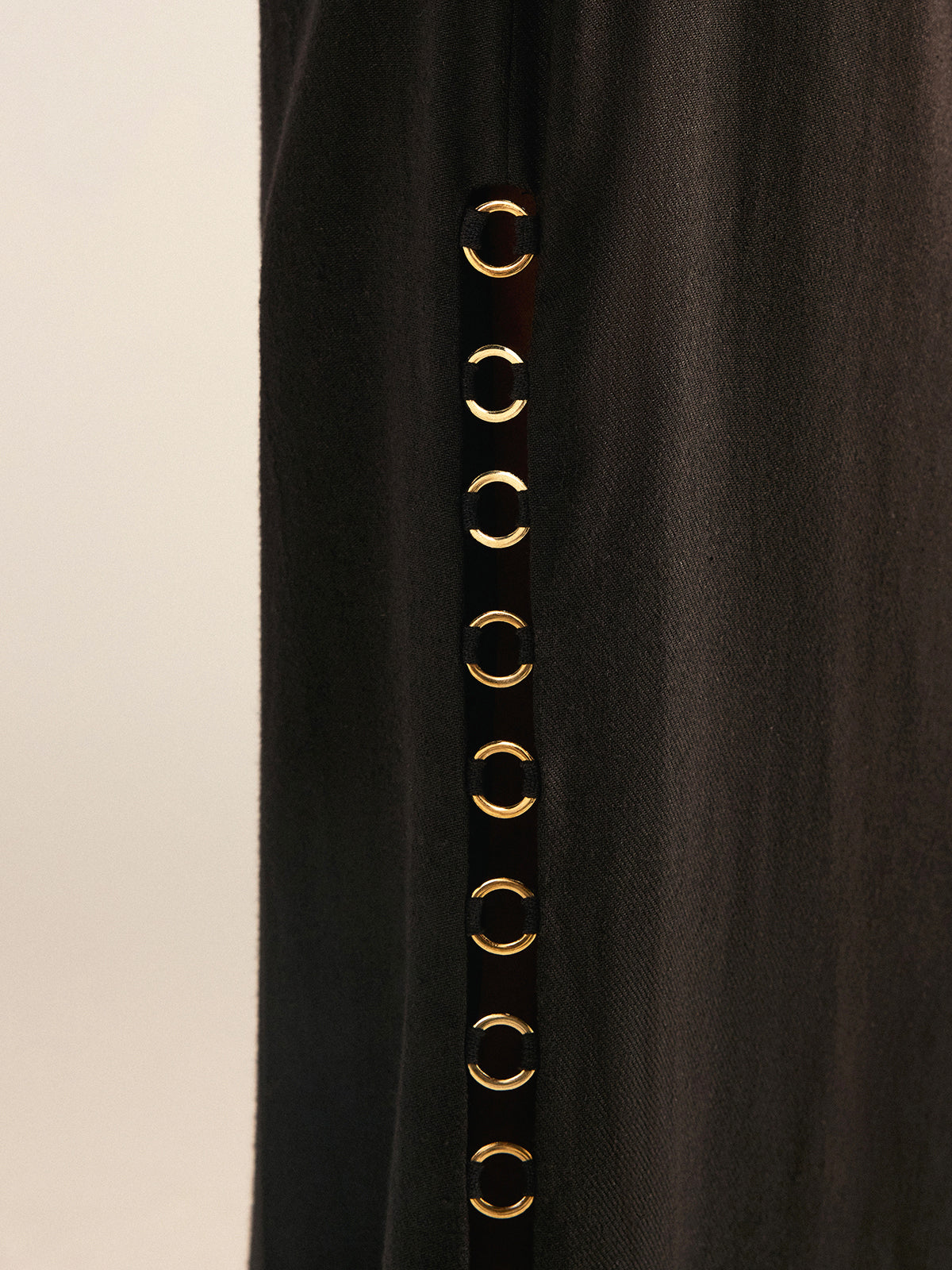 Metal Eyelet Detail Maxi Skirt-Massicos