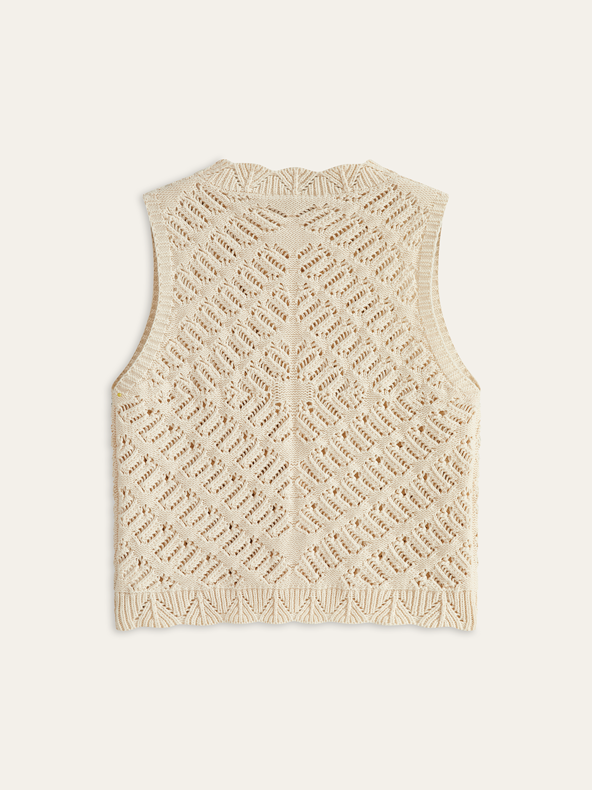 Knitted Sleeveless Cardigan with Button Front-Massicos