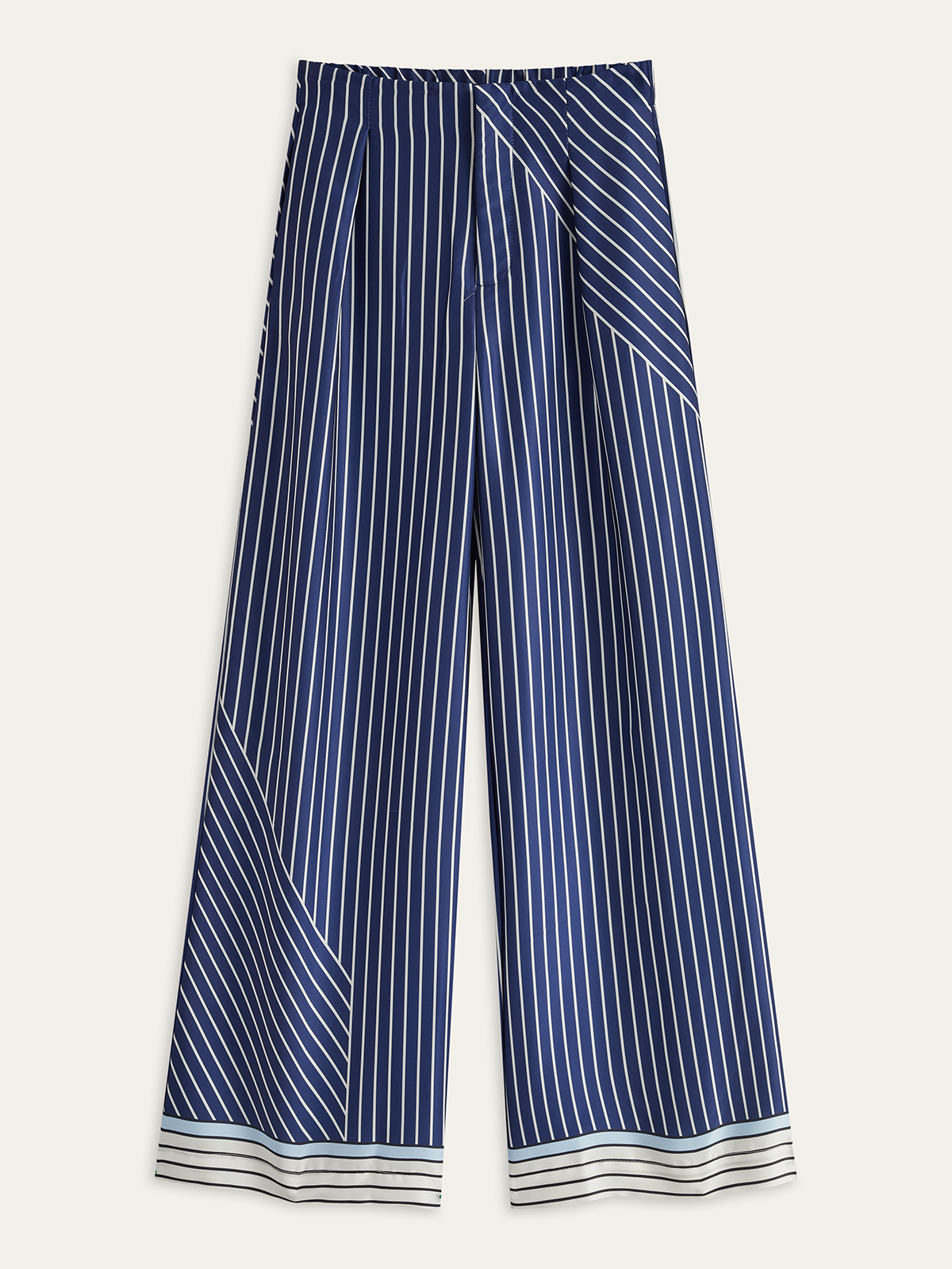 Asymmetrical Stripe Pants-Massicos