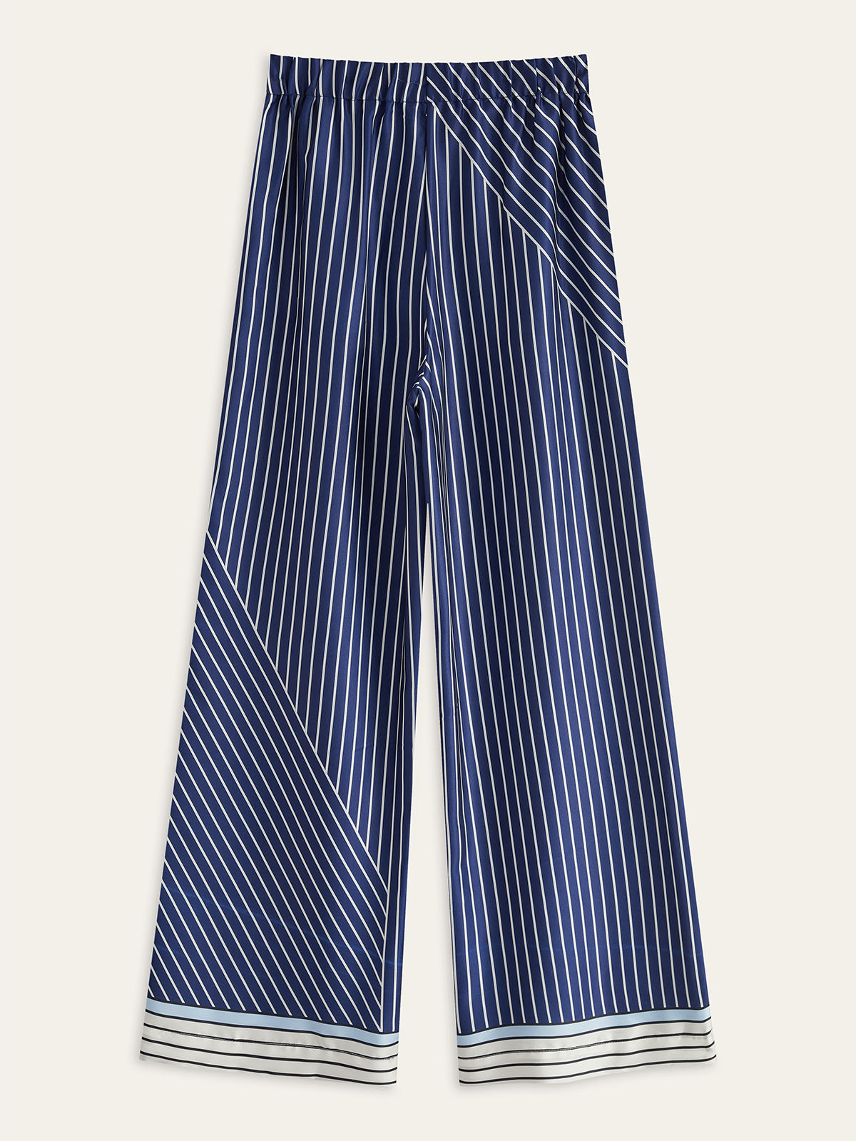 Asymmetrical Stripe Pants-Massicos