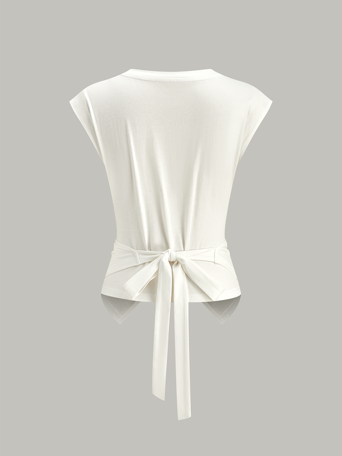 Wrap-Front Tie-Back Top-Massicos