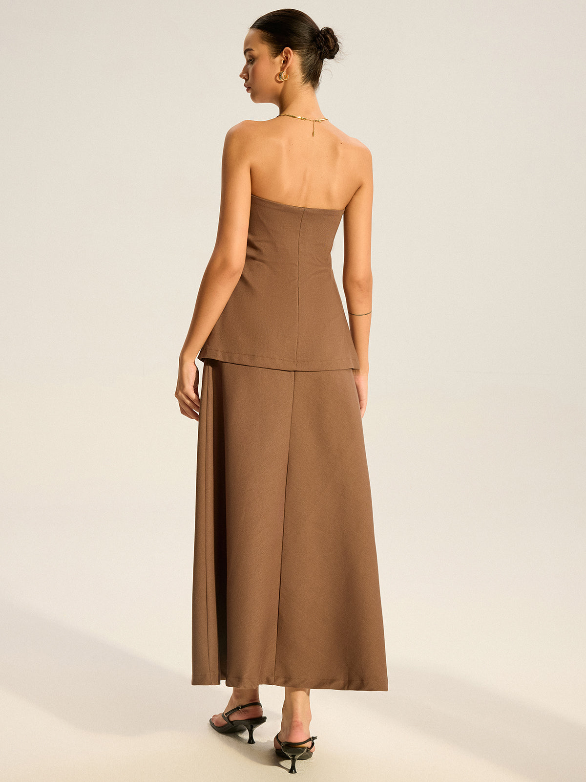 Strapless Layered Maxi Dress-Massicos