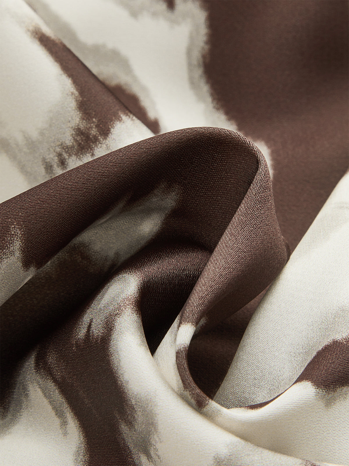 Satin Abstract Print Cowl Neck Cami Top-Massicos