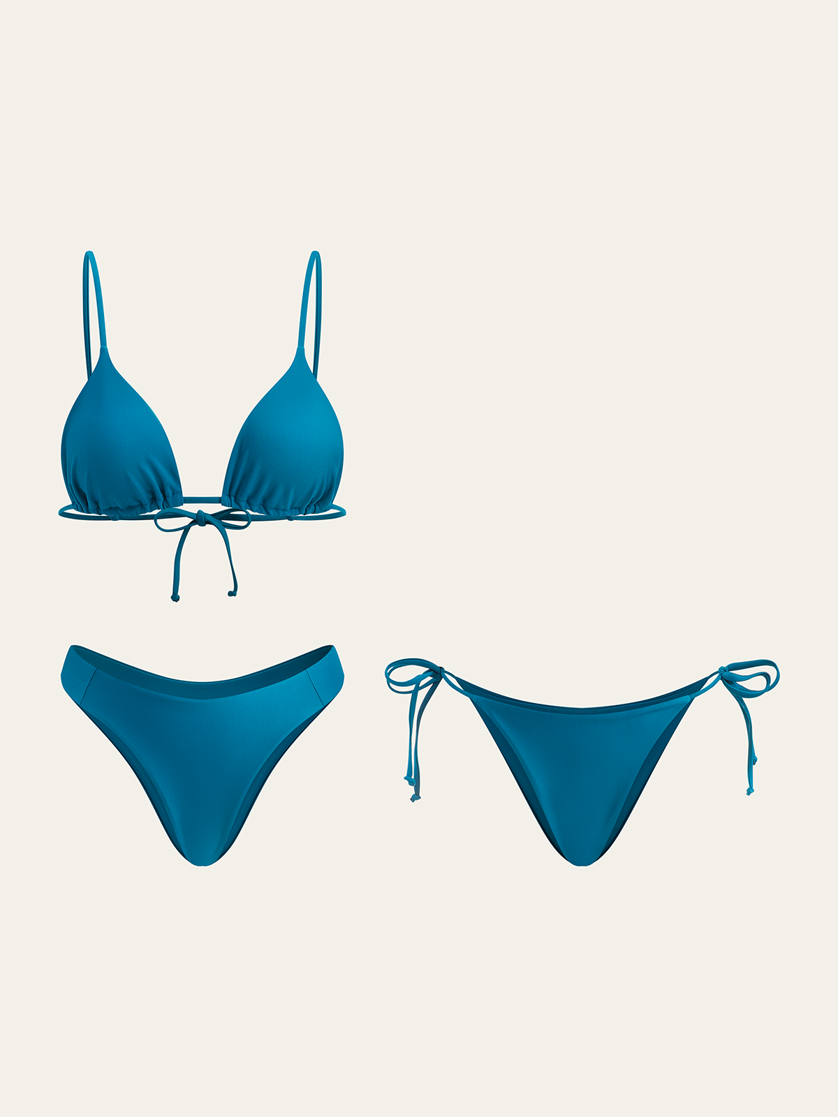 Triangle Top and Two Bottom Style Bikini Set-Massicos